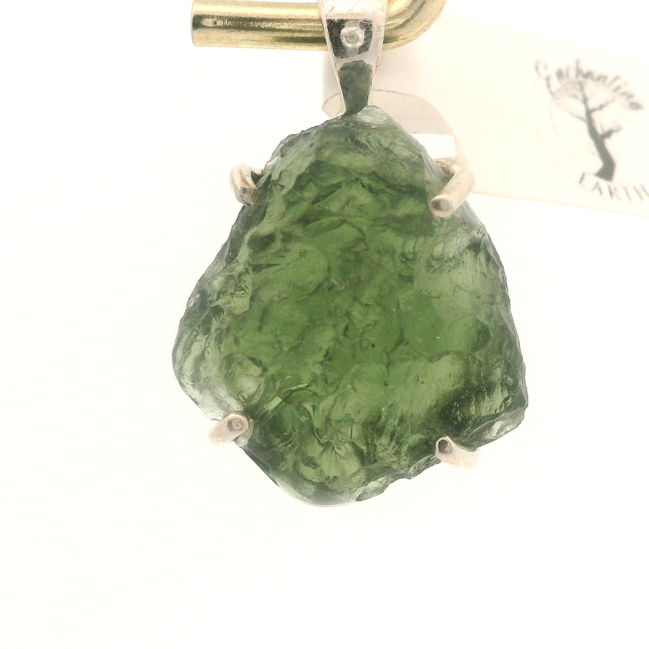 Moldavite Pendant .925 Silver for Manifesting Miracles