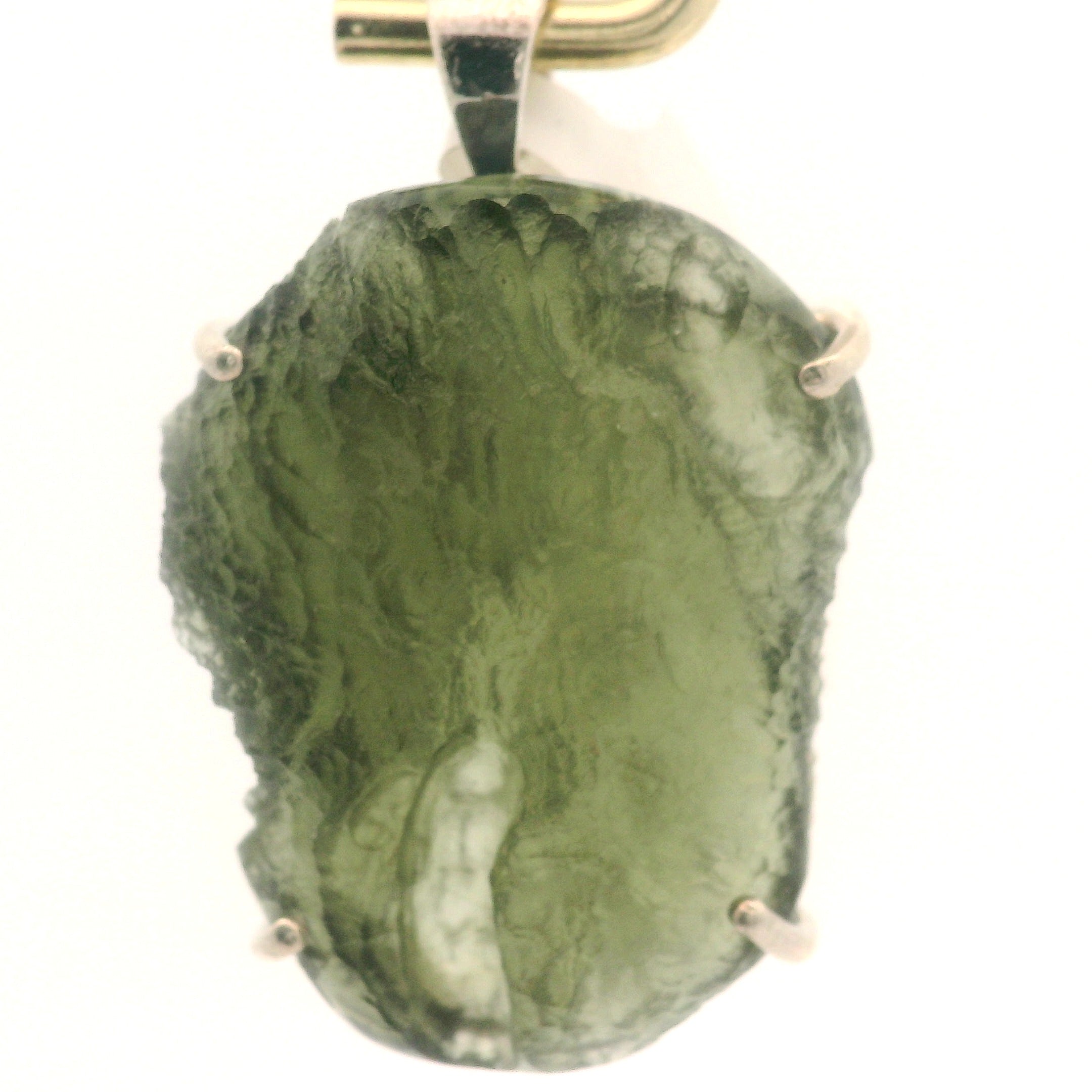 Moldavite Pendant .925 Silver for Manifesting Miracles