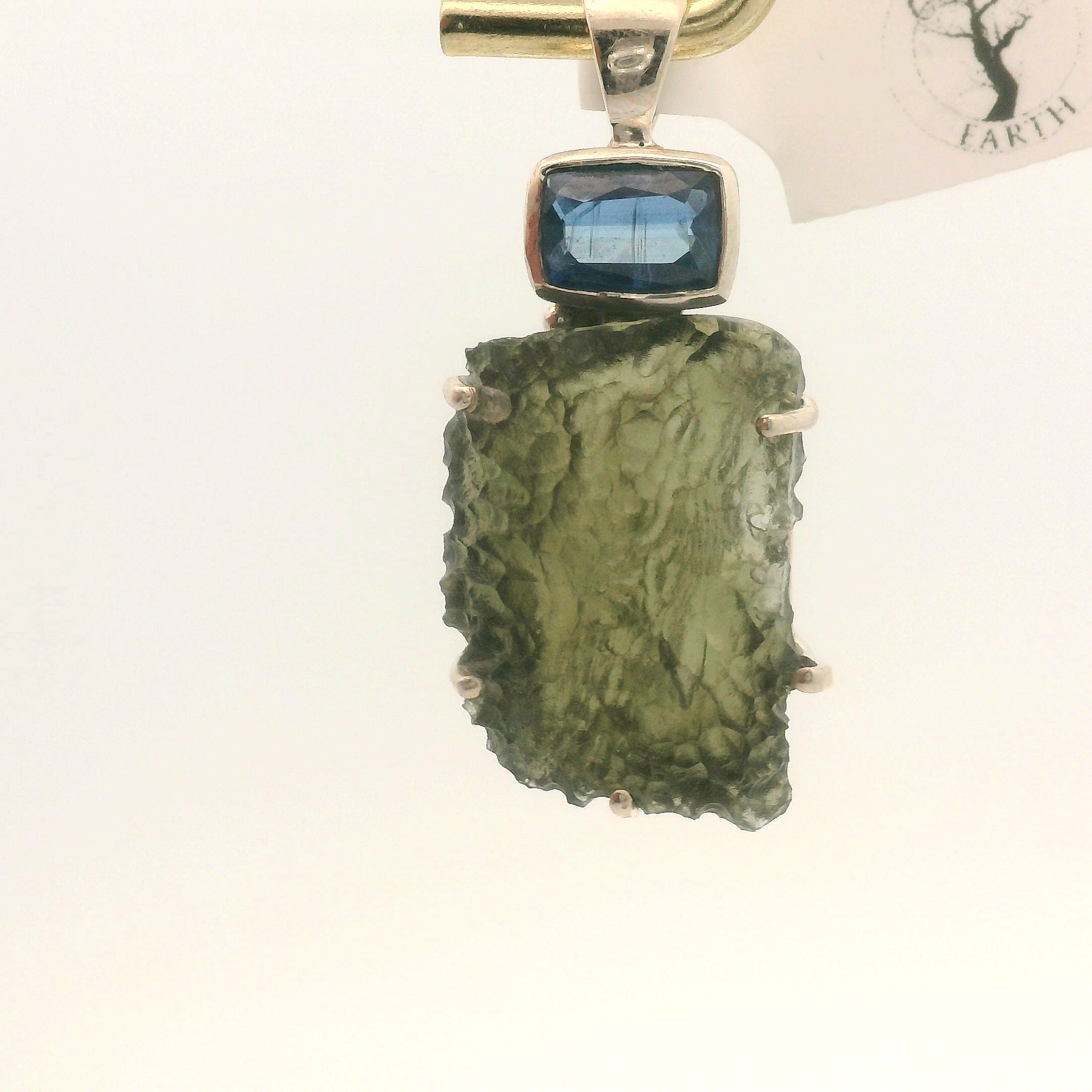 Moldavite Pendant .925 Silver for Manifesting Miracles