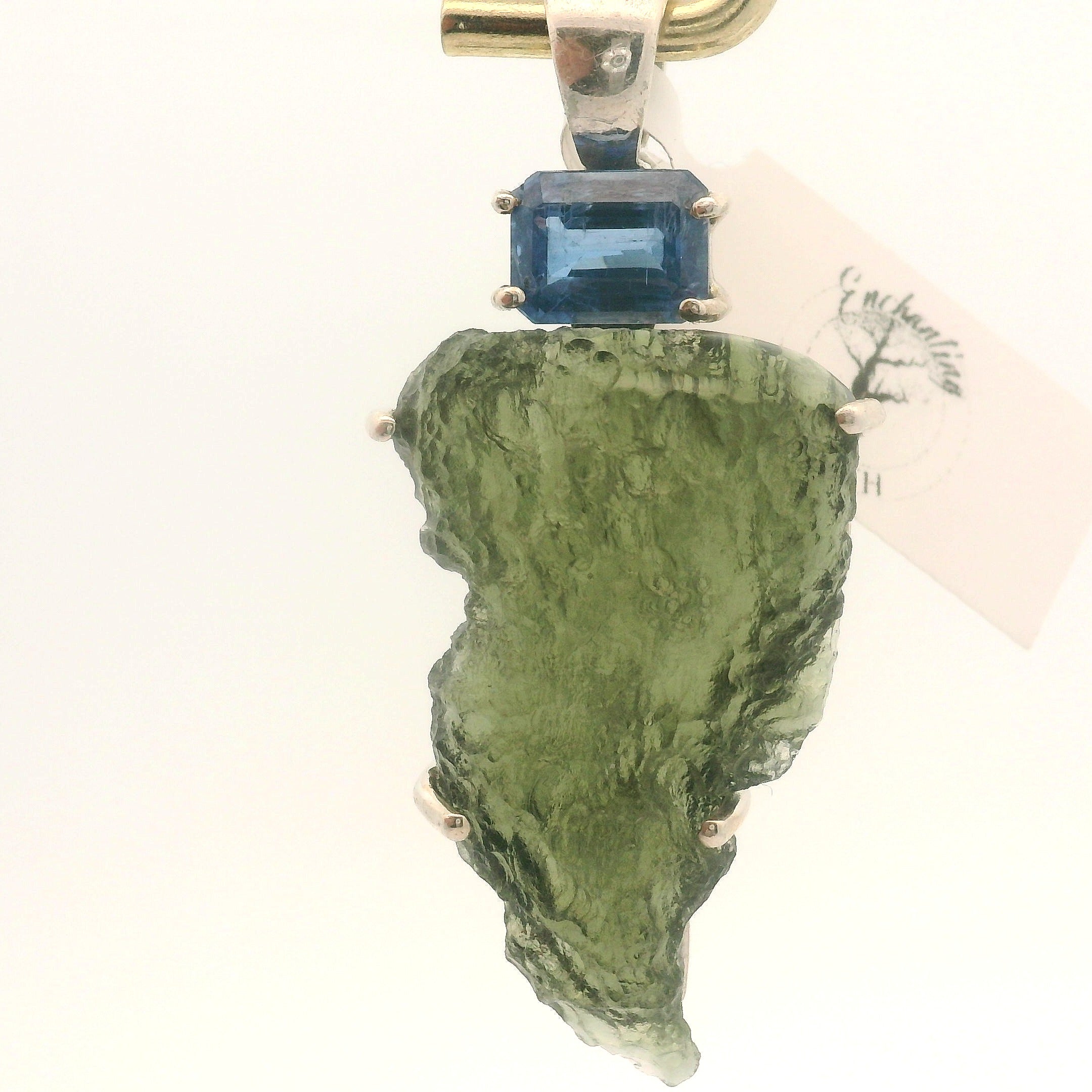 Moldavite Pendant .925 Silver for Manifesting Miracles