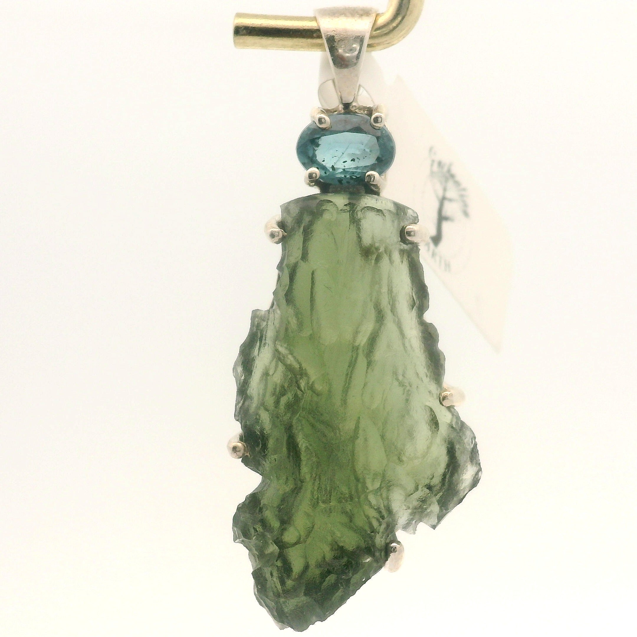 Moldavite Pendant .925 Silver for Manifesting Miracles