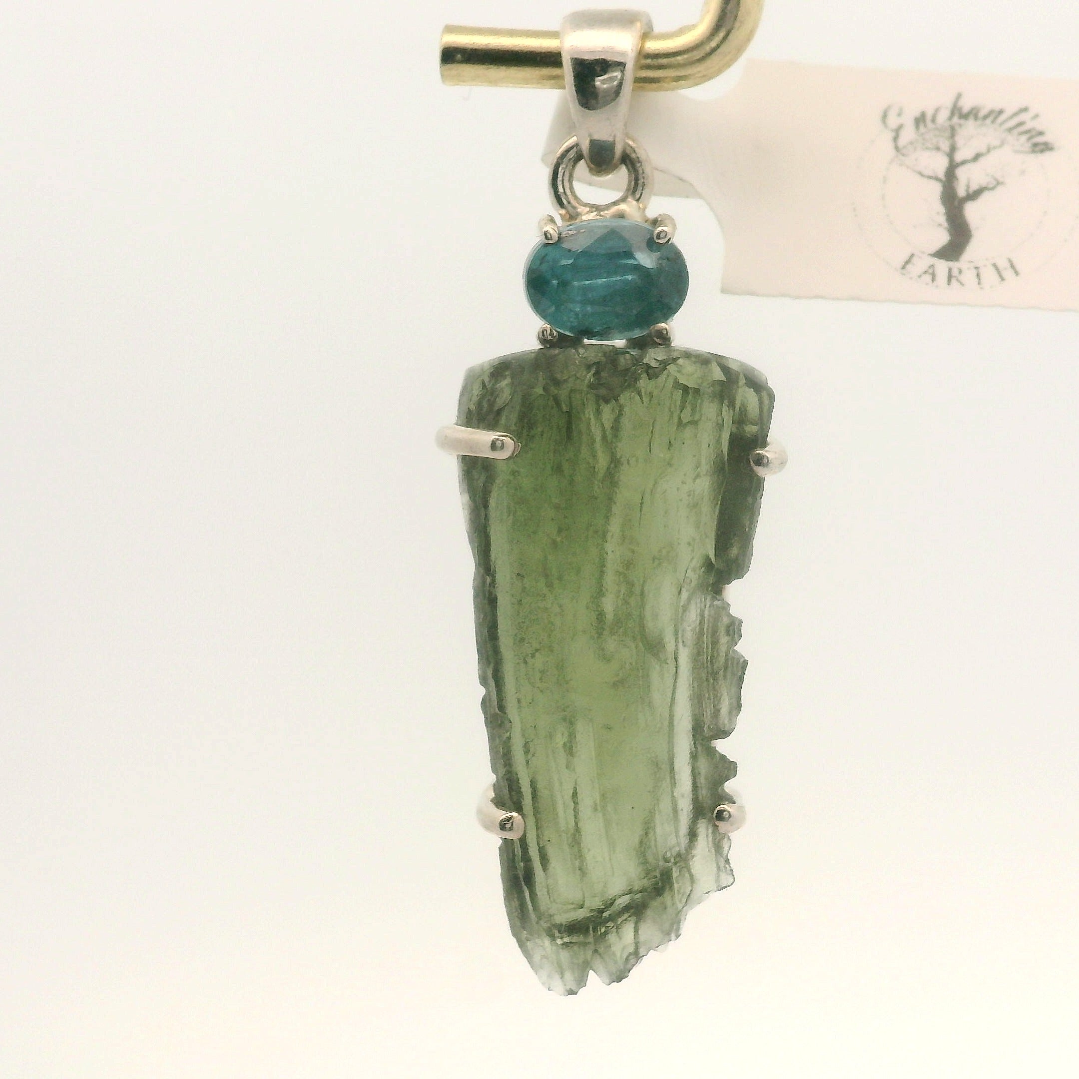 Moldavite Pendant .925 Silver for Manifesting Miracles
