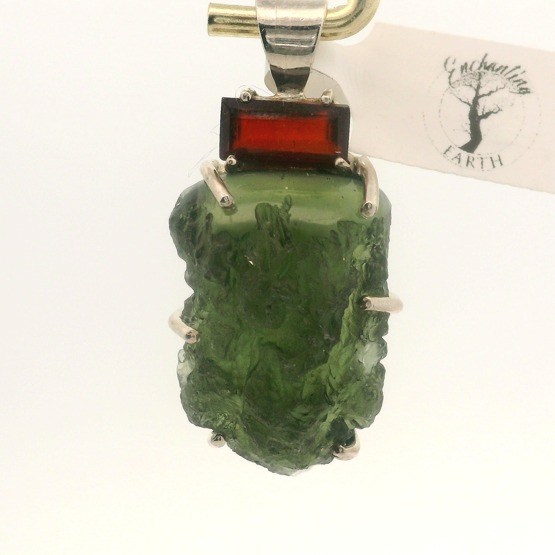 Moldavite Pendant .925 Silver for Manifesting Miracles