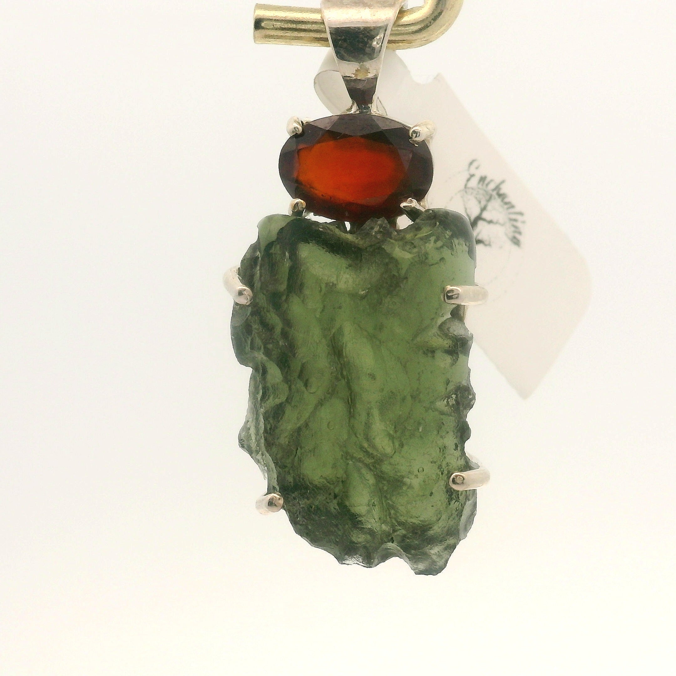 Moldavite Pendant .925 Silver for Manifesting Miracles