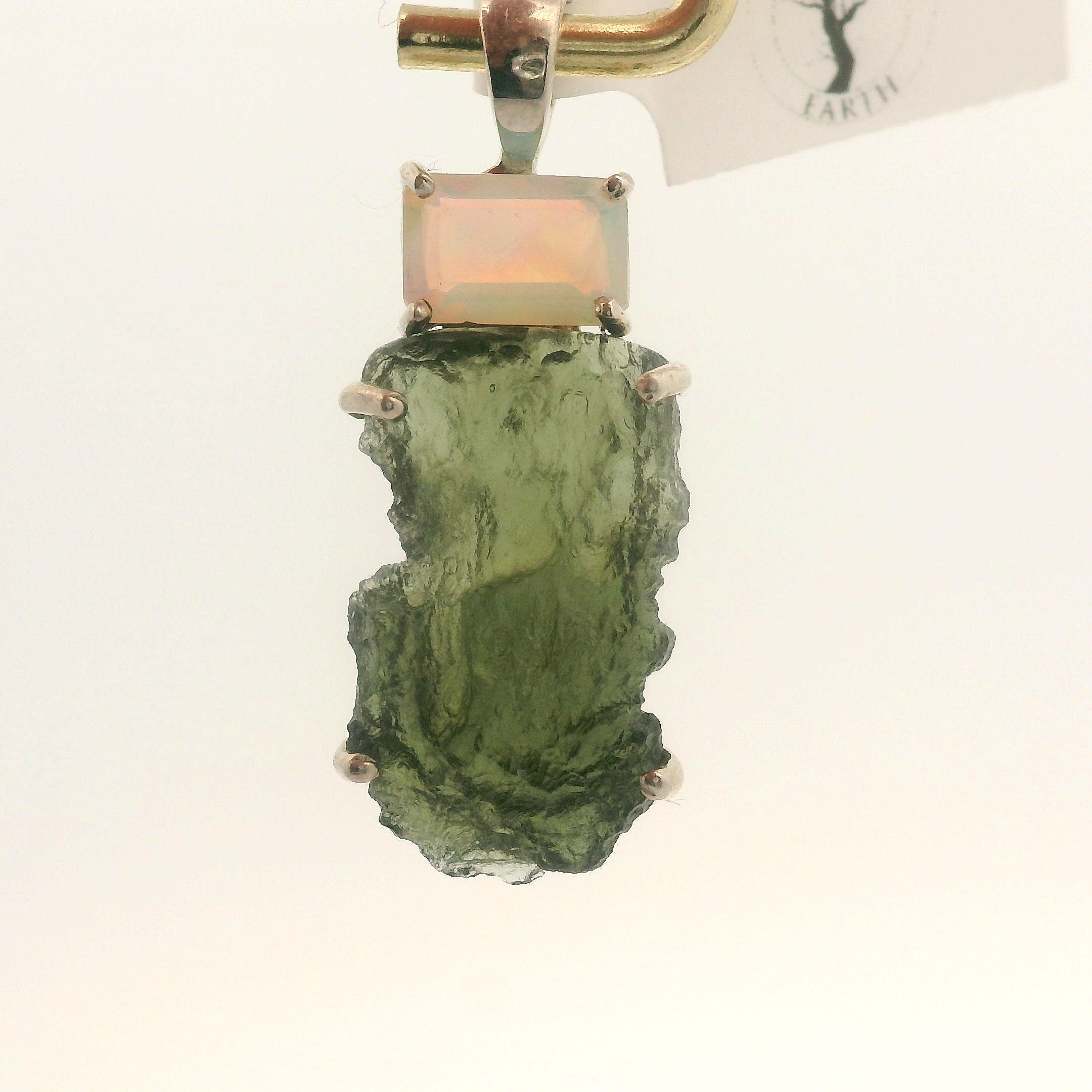 Moldavite Pendant .925 Silver for Manifesting Miracles