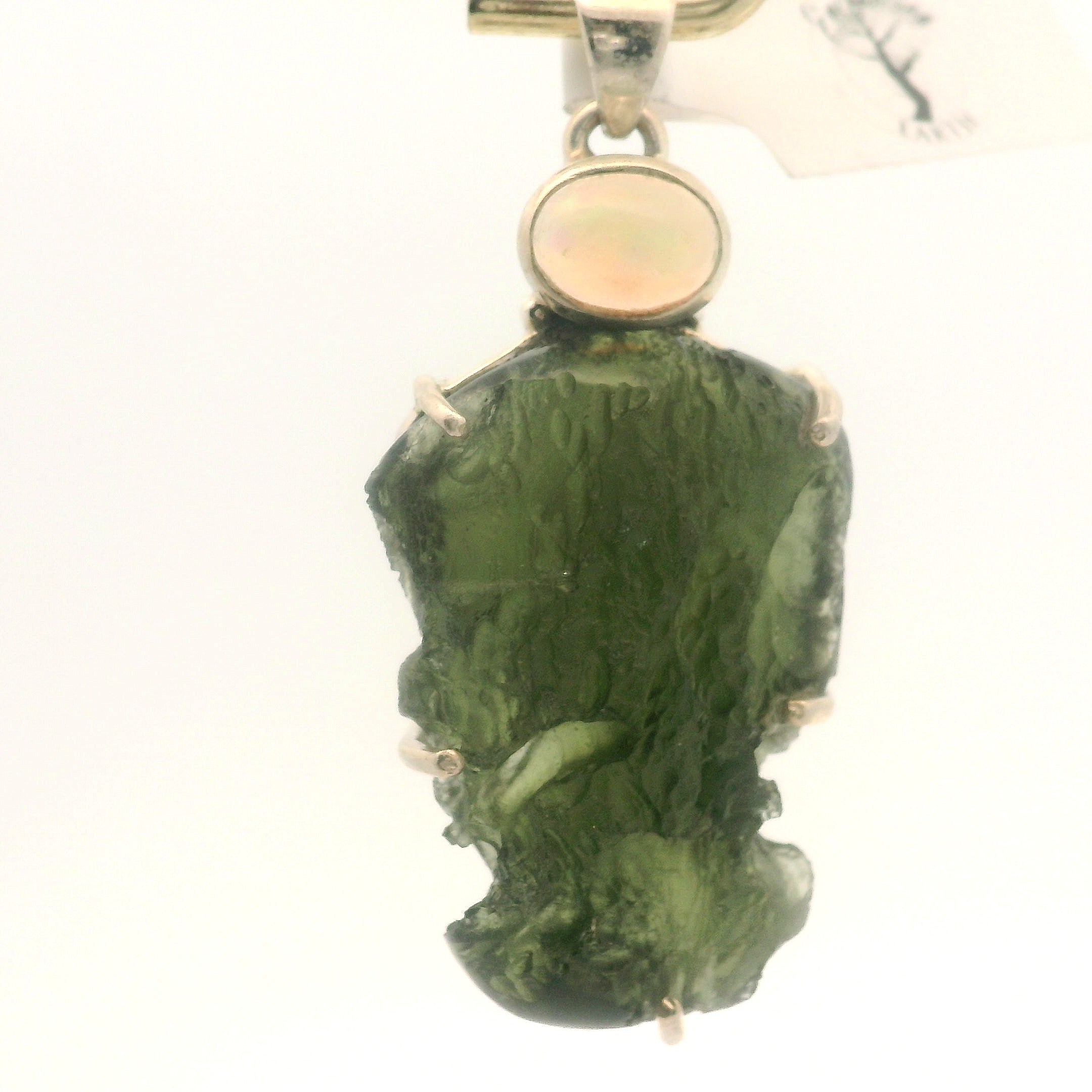 Moldavite Pendant .925 Silver for Manifesting Miracles