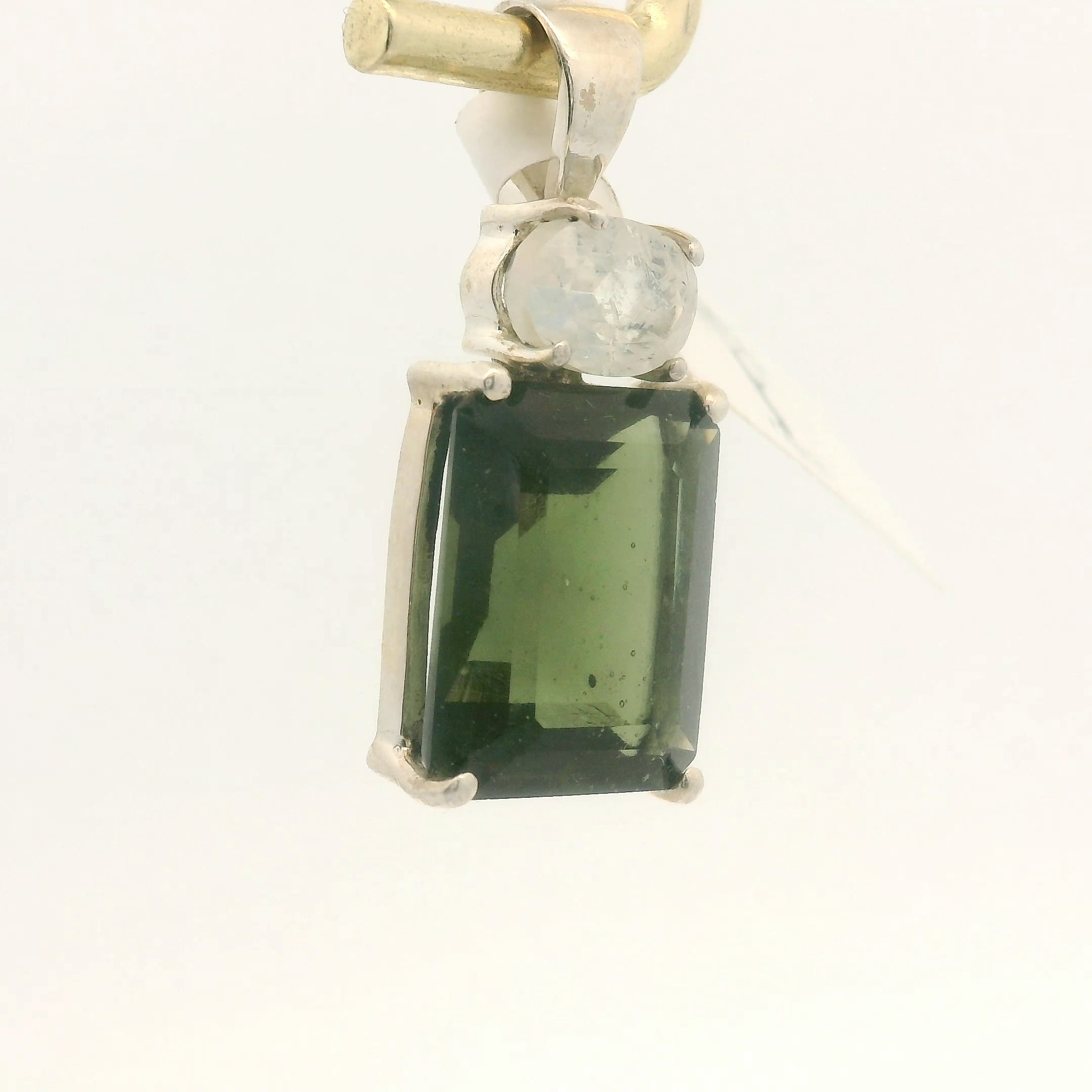 Moldavite Faceted .925 Silver for Manifesting Miracles