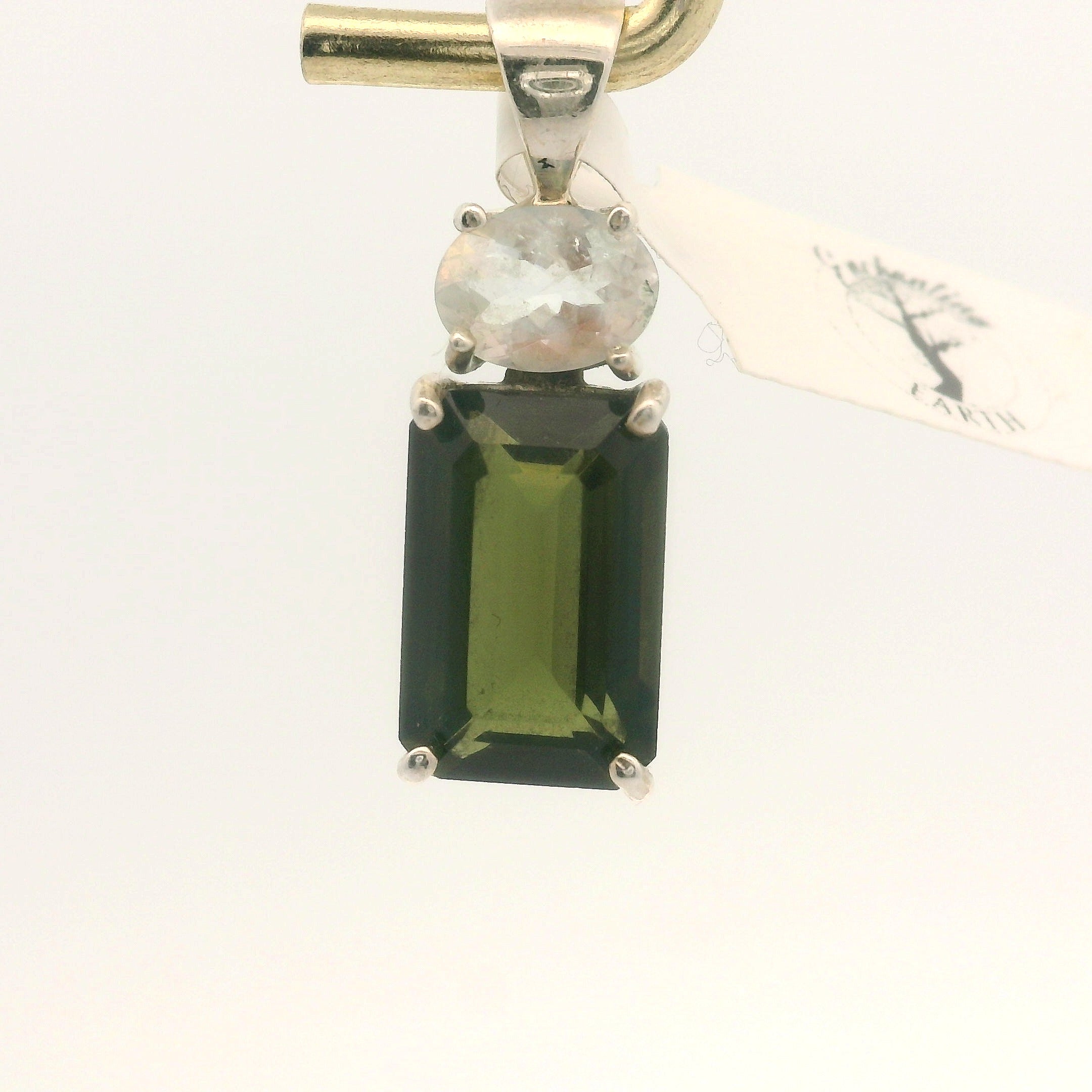 Moldavite Faceted .925 Silver for Manifesting Miracles