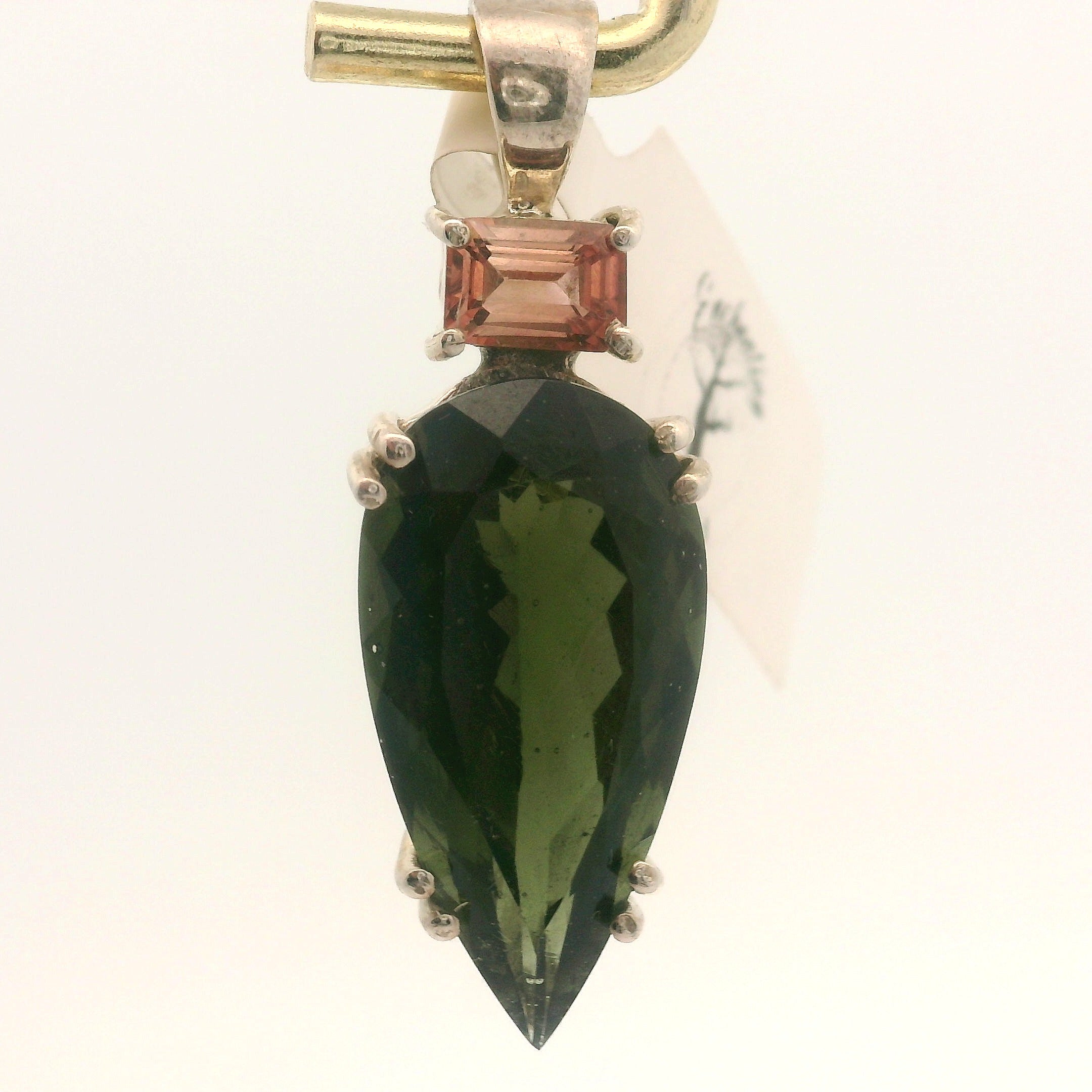 Moldavite Faceted .925 Silver for Manifesting Miracles
