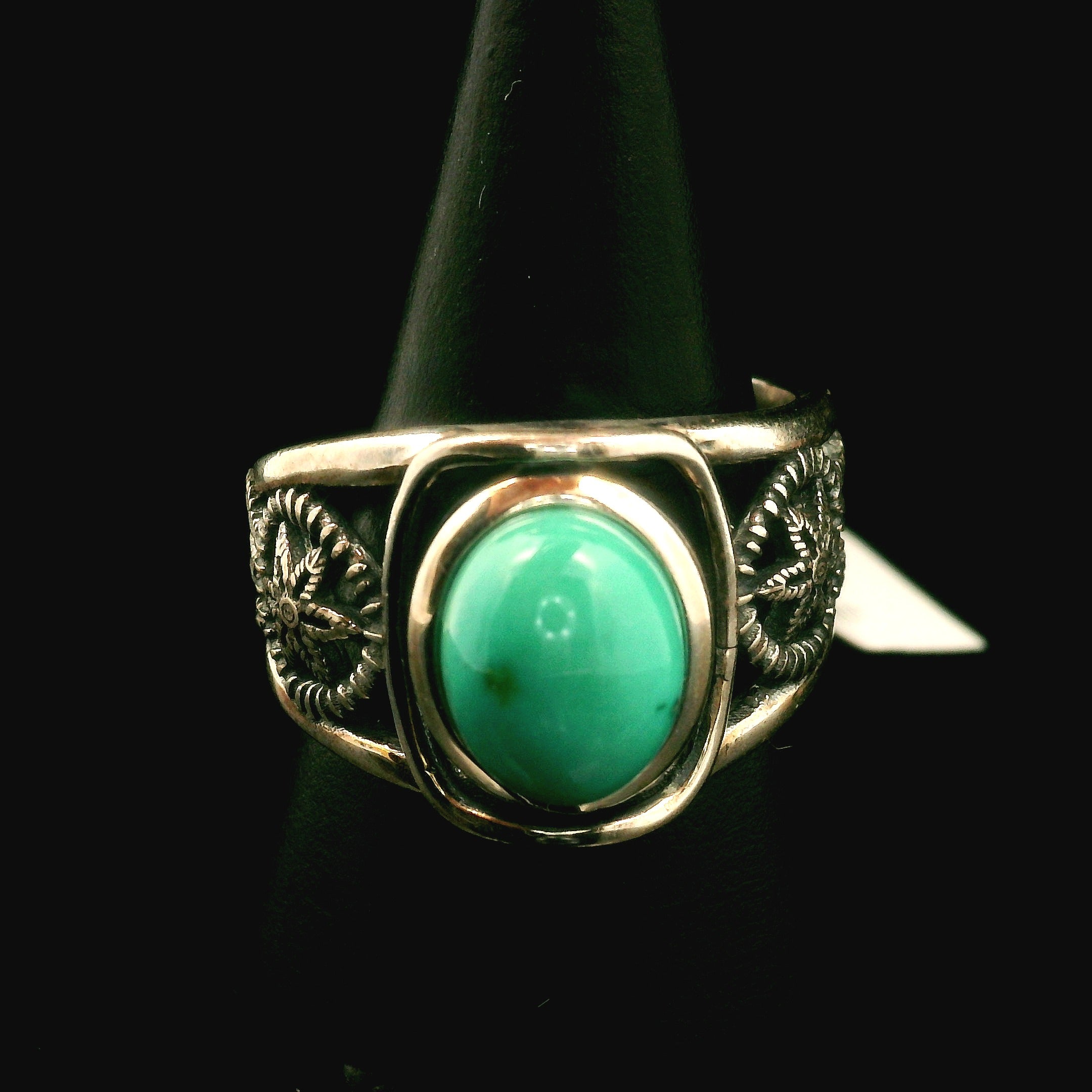 Turquoise Dream Catcher Cuff Ring for Good Luck, Prosperity and Protection