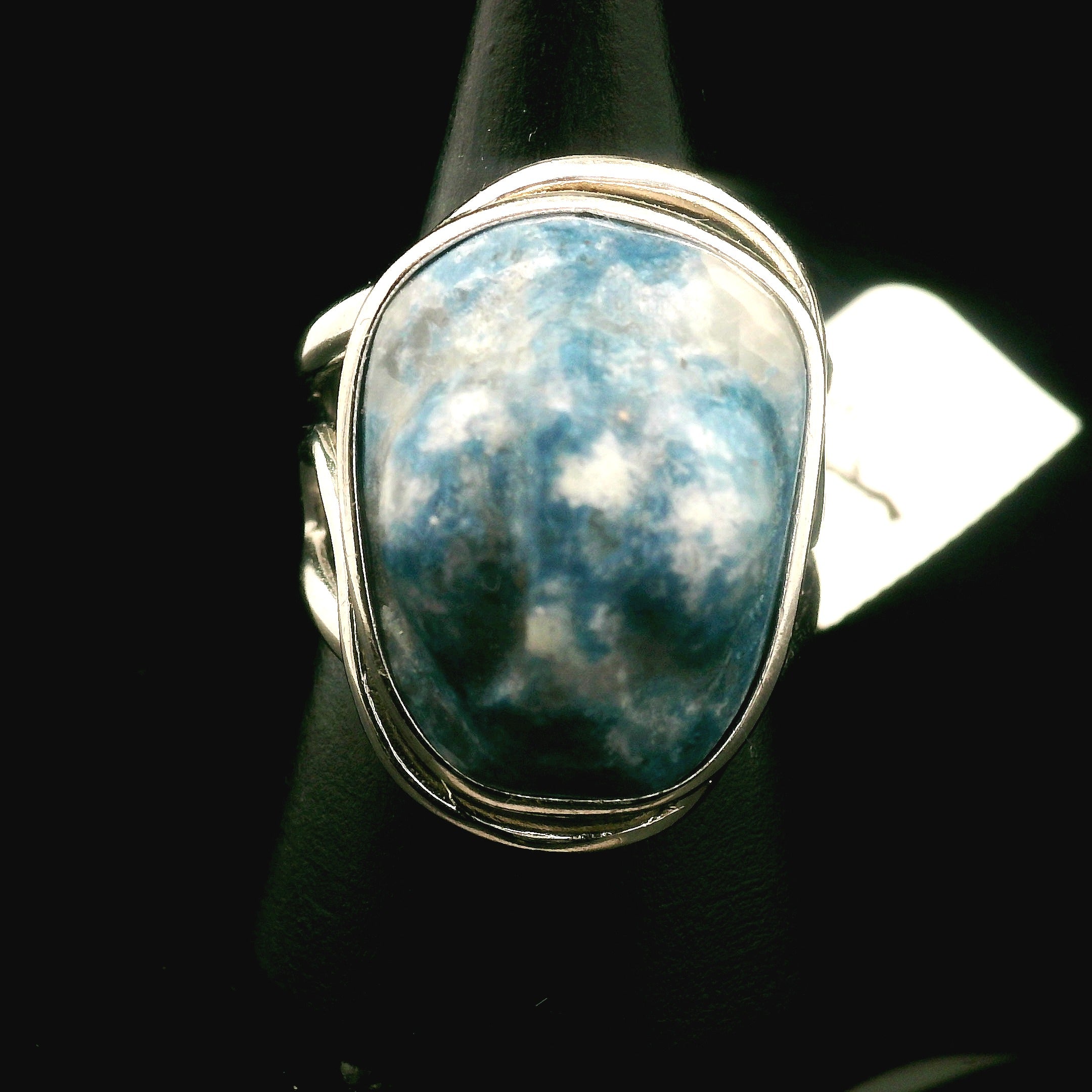 Enchanted Euphoralite Star Being Cuff Ring 925 Silver for Connection with Higher Realms, Intuition, Good Luck and Creation of your Dream Life