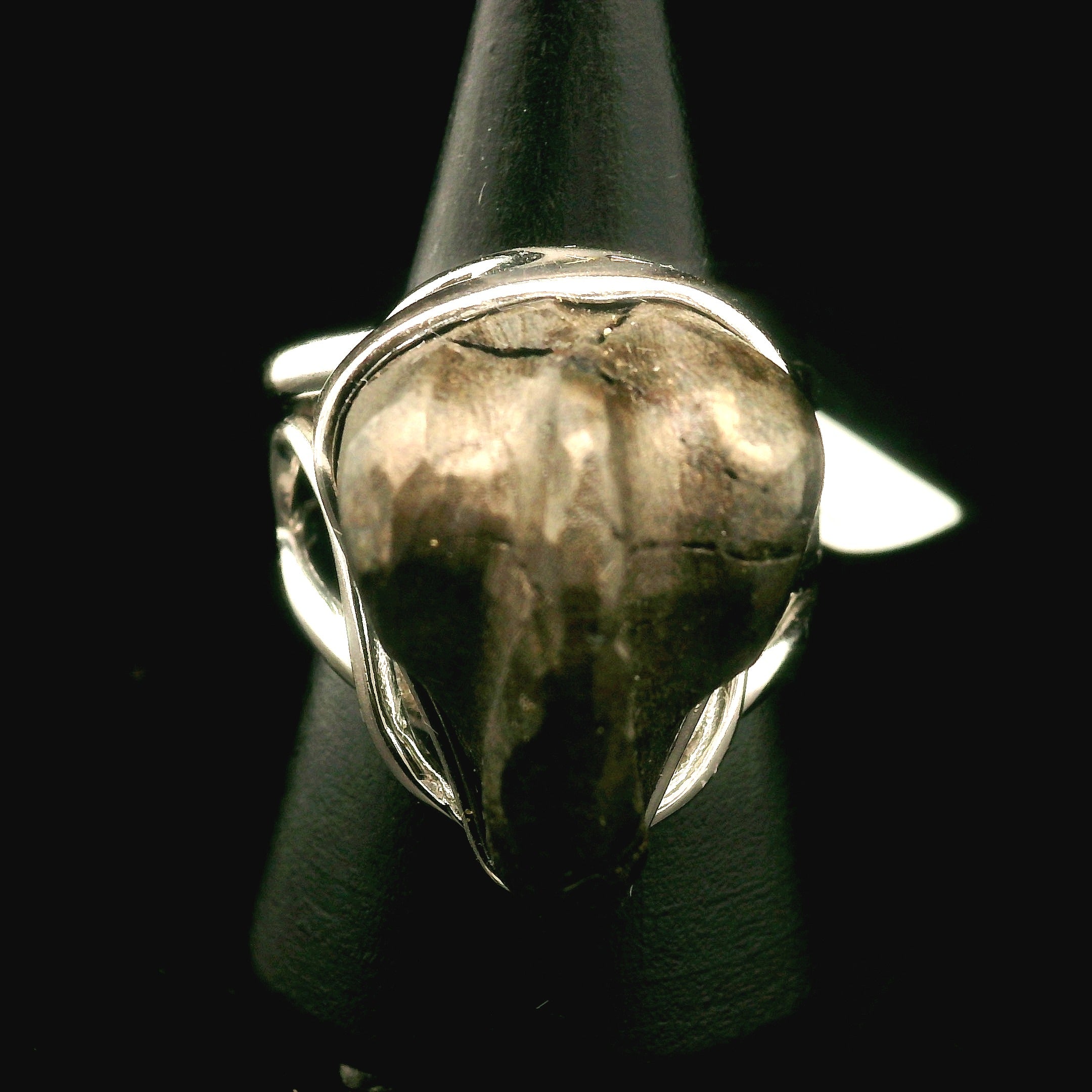 Alienite Star Being Cuff Ring 925 Silver