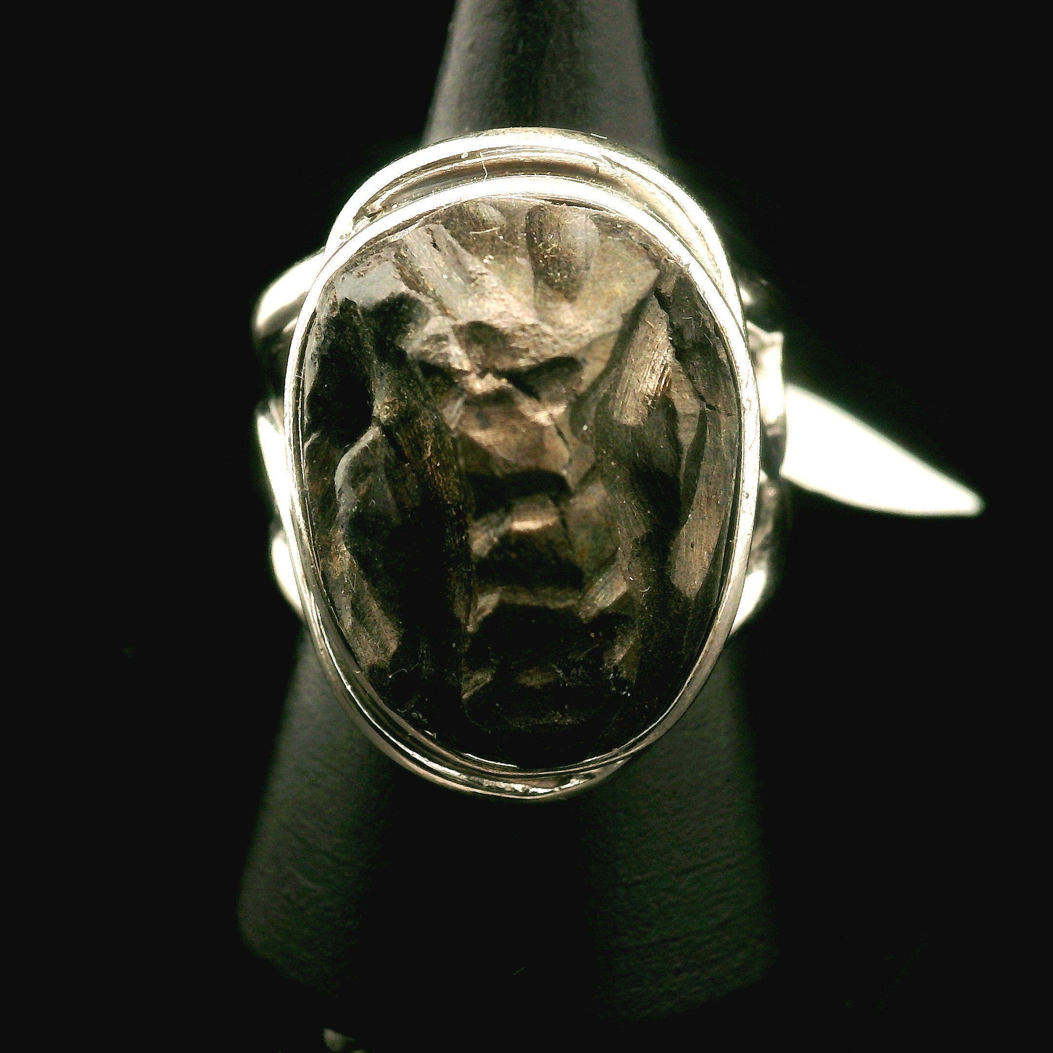 Alienite Star Being Cuff Ring 925 Silver