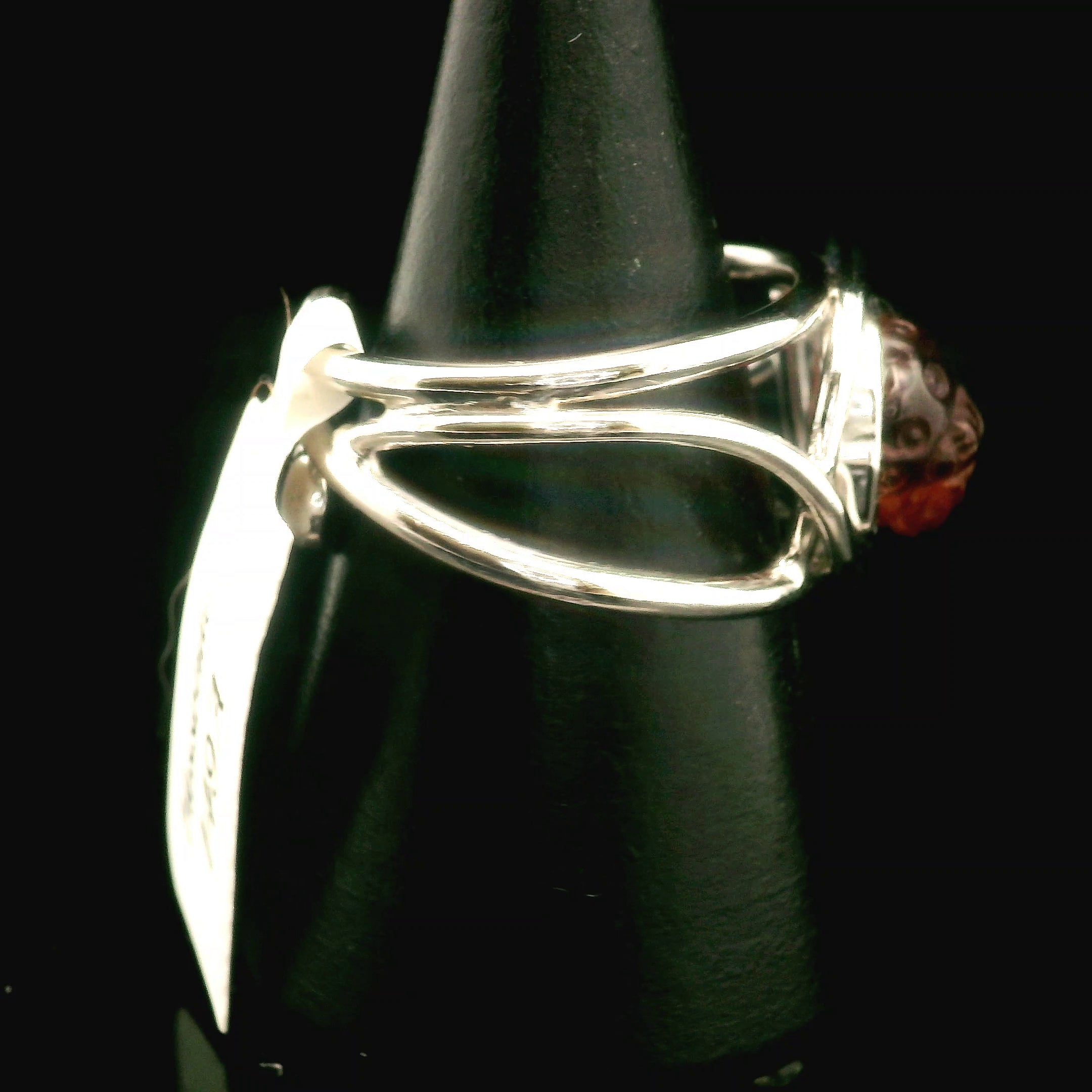 Hessonite Garnet Money Toad Cuff Ring in .925 Silver for Manifesting Love and Success in your Career, Protection and Wealth