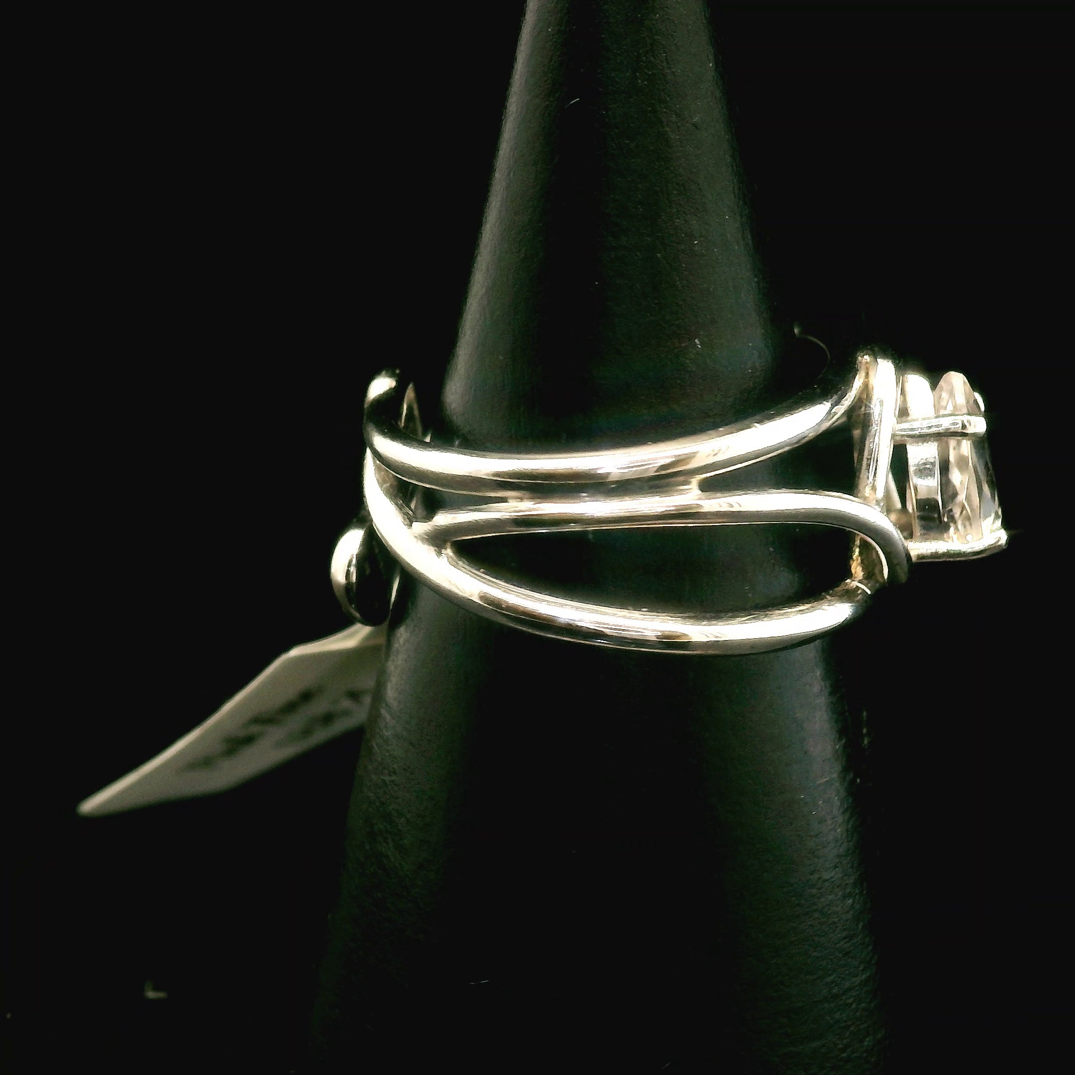 Pink Fire Covellite in Quartz Midi Finger Cuff Adjustable Ring .925 Silver (Gem Grade) for Spiritual Evolution and Energy Flow