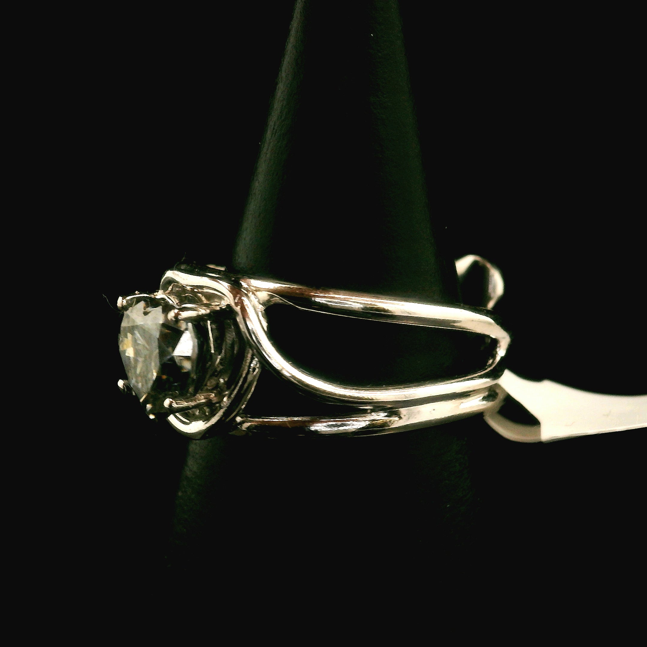 Smokey Moissanite Adjustable Midi Cuff Ring .925 Silver for Enlightenment, Inner Peace & Spiritual Transformation