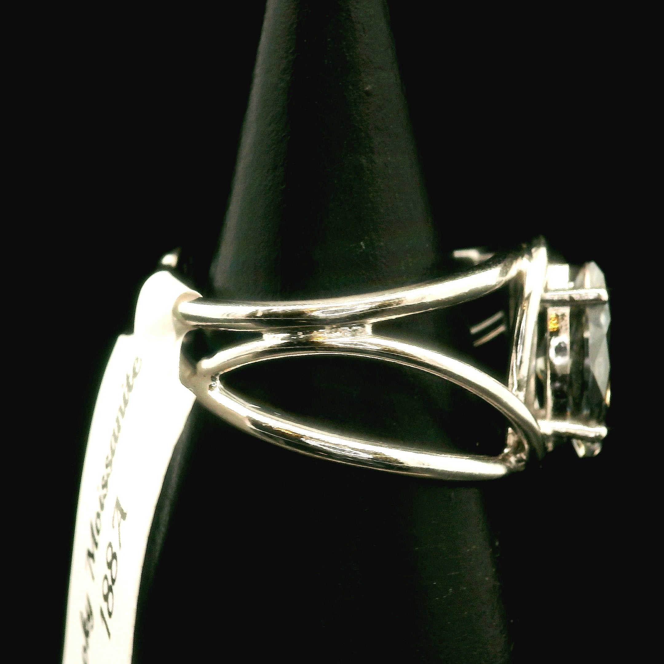 Smokey Moissanite Adjustable Midi Cuff Ring .925 Silver for Enlightenment, Inner Peace & Spiritual Transformation