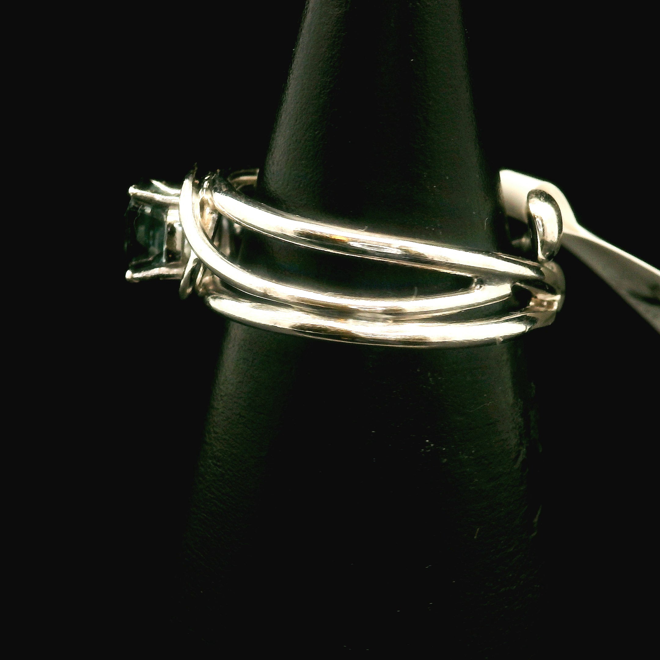Spinel Cuff Ring .925 Silver for Emotional Healing, Love, Loyalty & Motivation