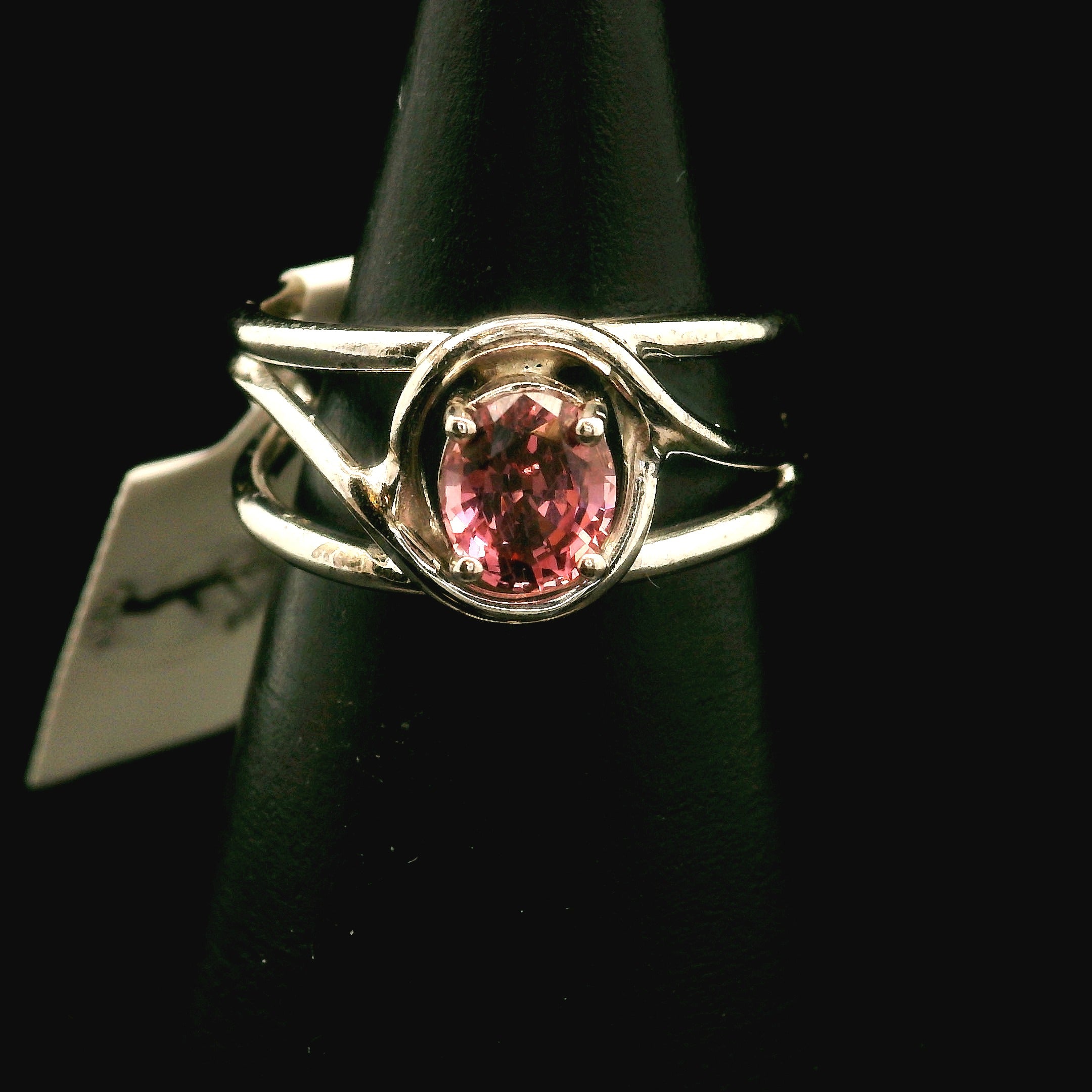 Spinel Cuff Ring .925 Silver for Emotional Healing, Love, Loyalty & Motivation