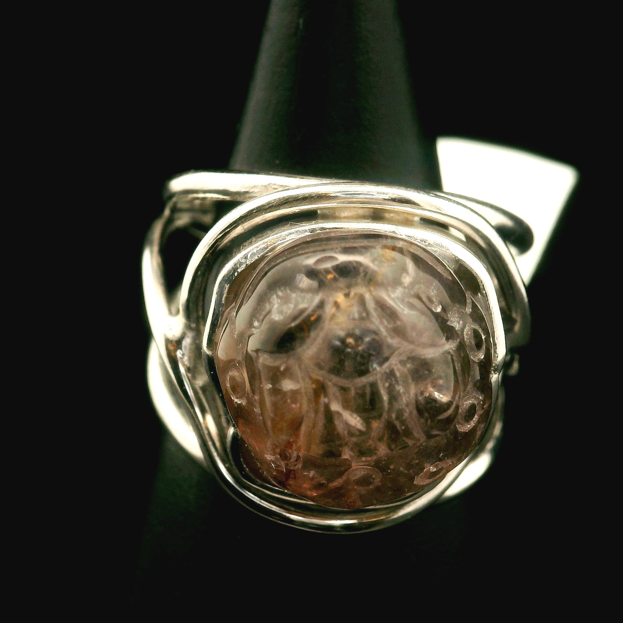 Super 7 Money Toad Cuff Ring .925 Silver for Awakening your Gifts and Creating your Dream Life