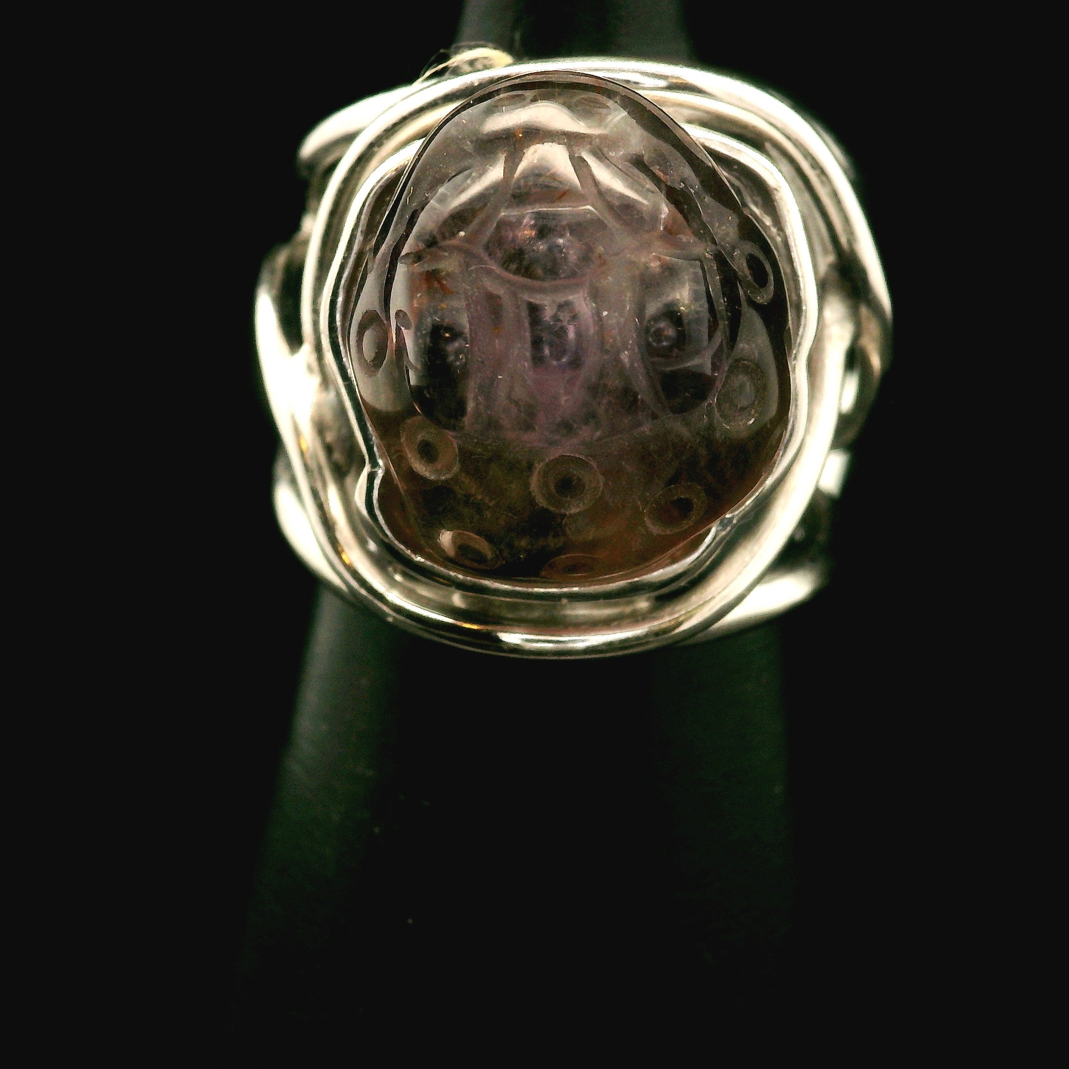 Super 7 Money Toad Cuff Ring .925 Silver for Awakening your Gifts and Creating your Dream Life