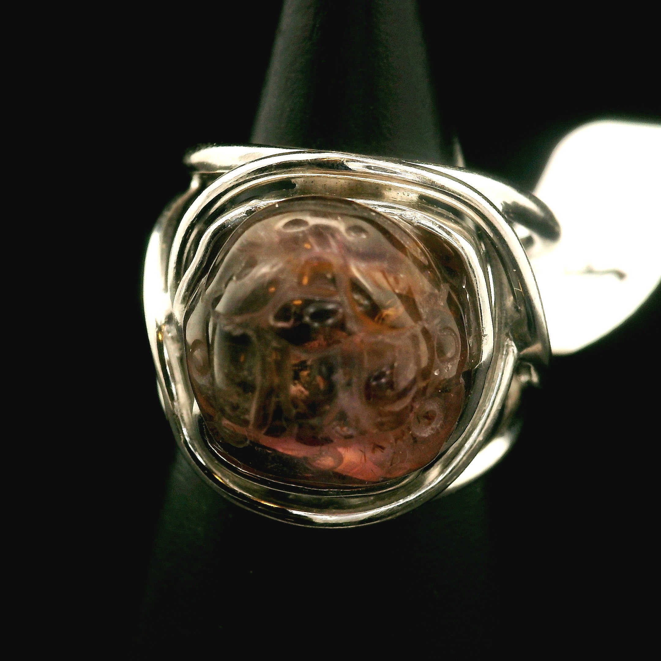 Super 7 Money Toad Cuff Ring .925 Silver for Awakening your Gifts and Creating your Dream Life