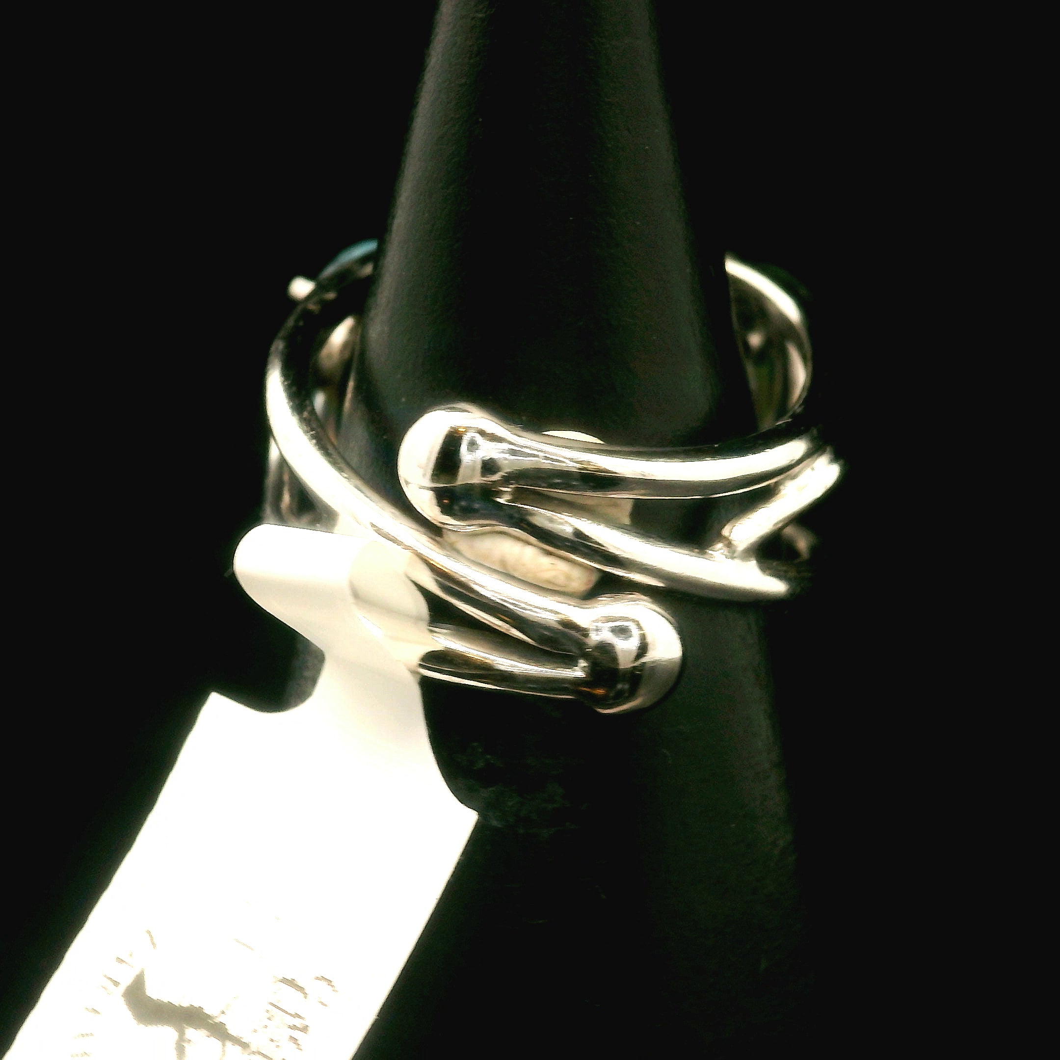 Triple Stone Finger Crown Ring .925 Silver