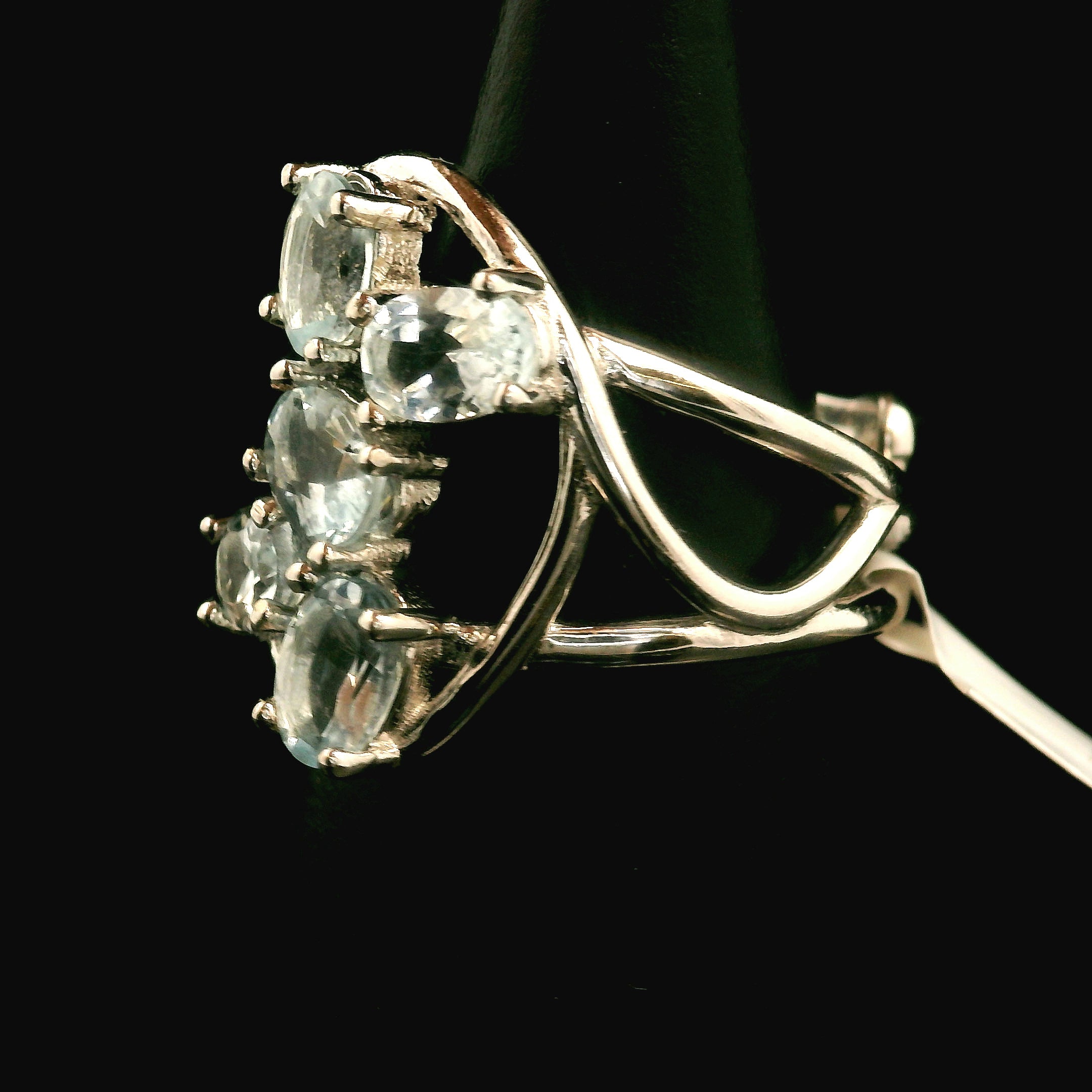 Aquamarine .925 Silver Adjustable Constellation Cuff Ring for Calm Communication (Copy)