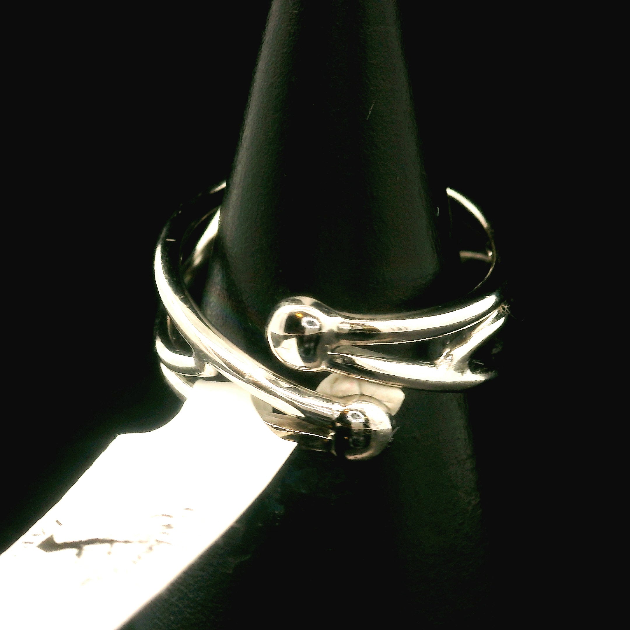 Tanzanite Heart Cuff Ring .925 Silver for Elevating your Consciousness