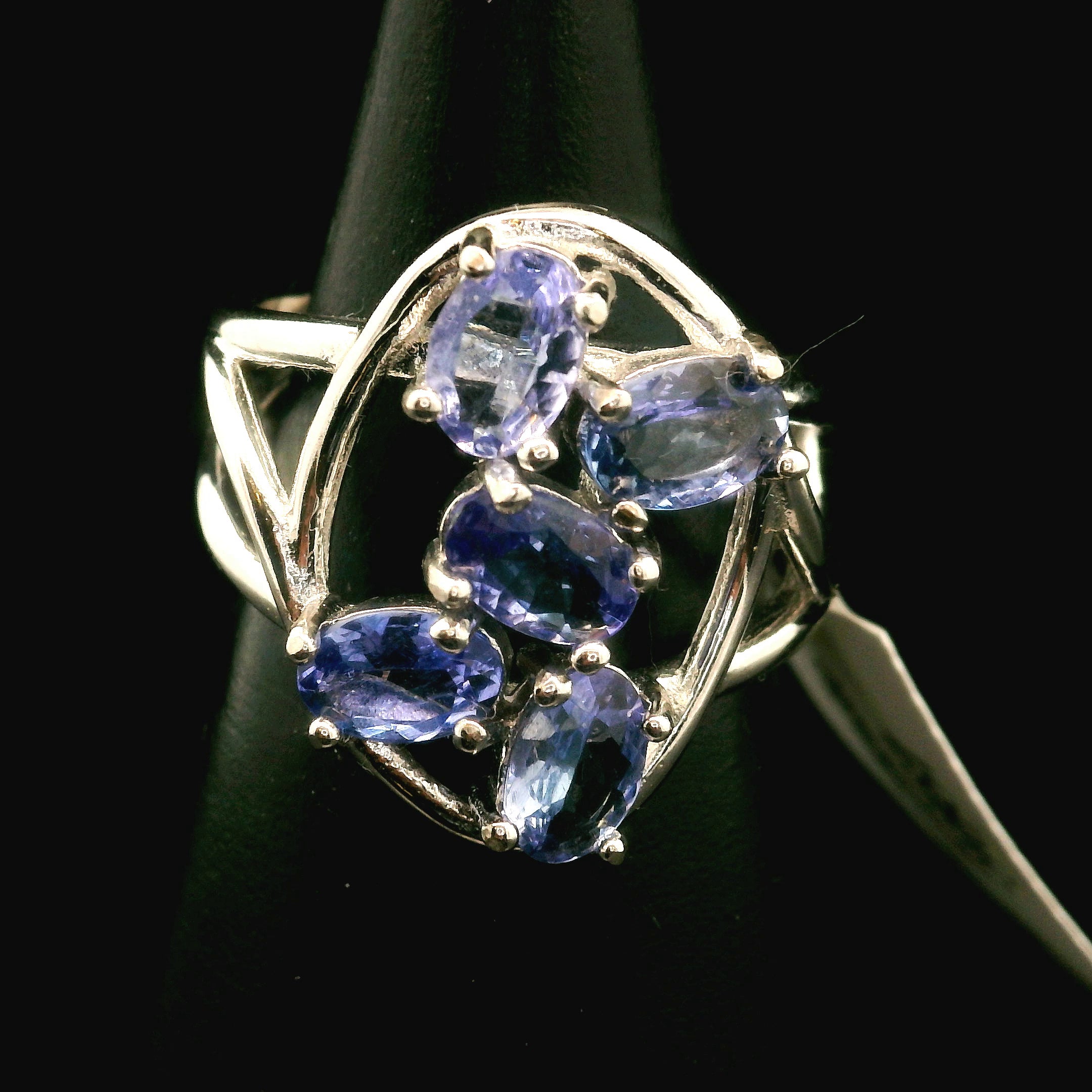 Tanzanite Constellation Cuff Ring .925 Silver for Elevating your Consciousness