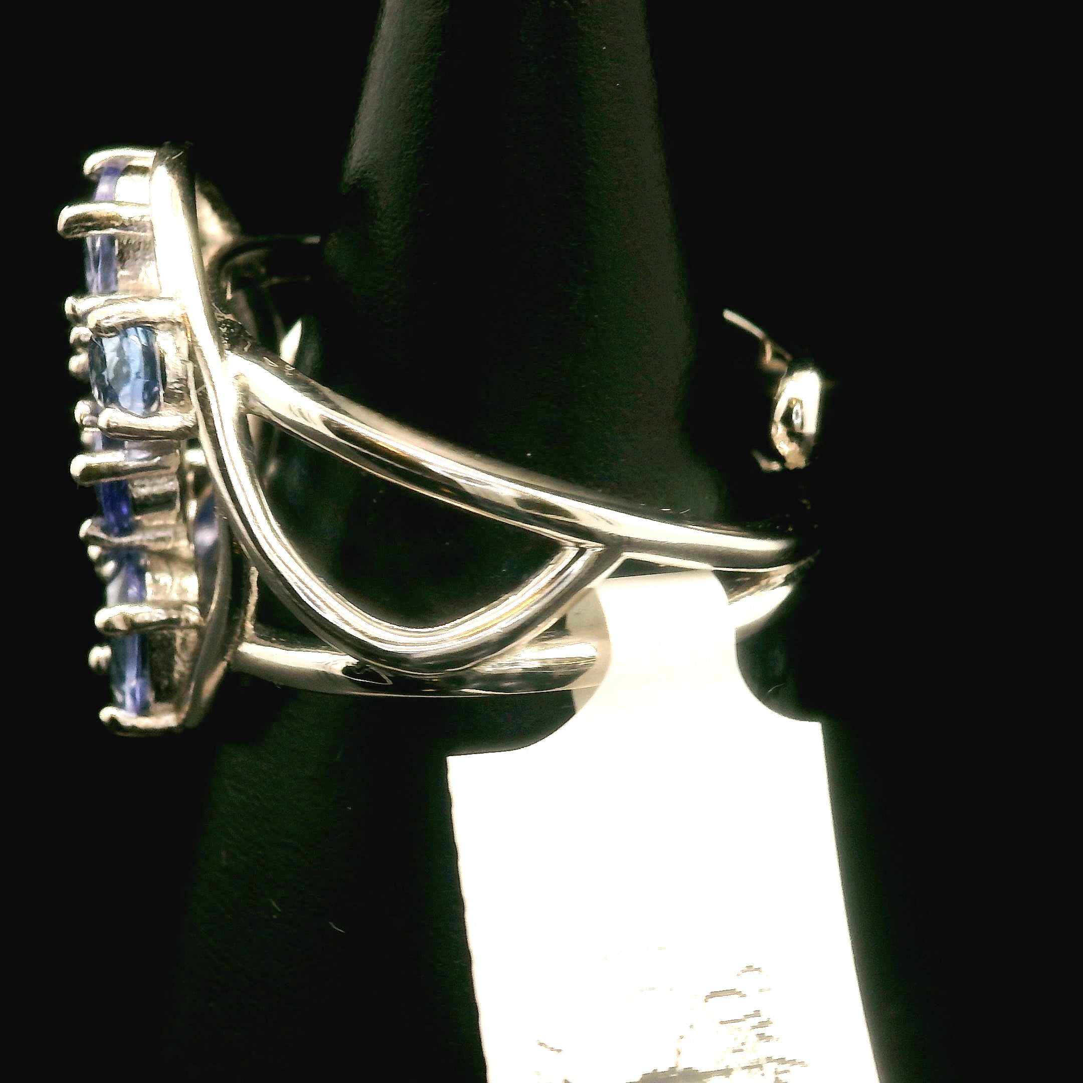 Tanzanite Constellation Cuff Ring .925 Silver for Elevating your Consciousness