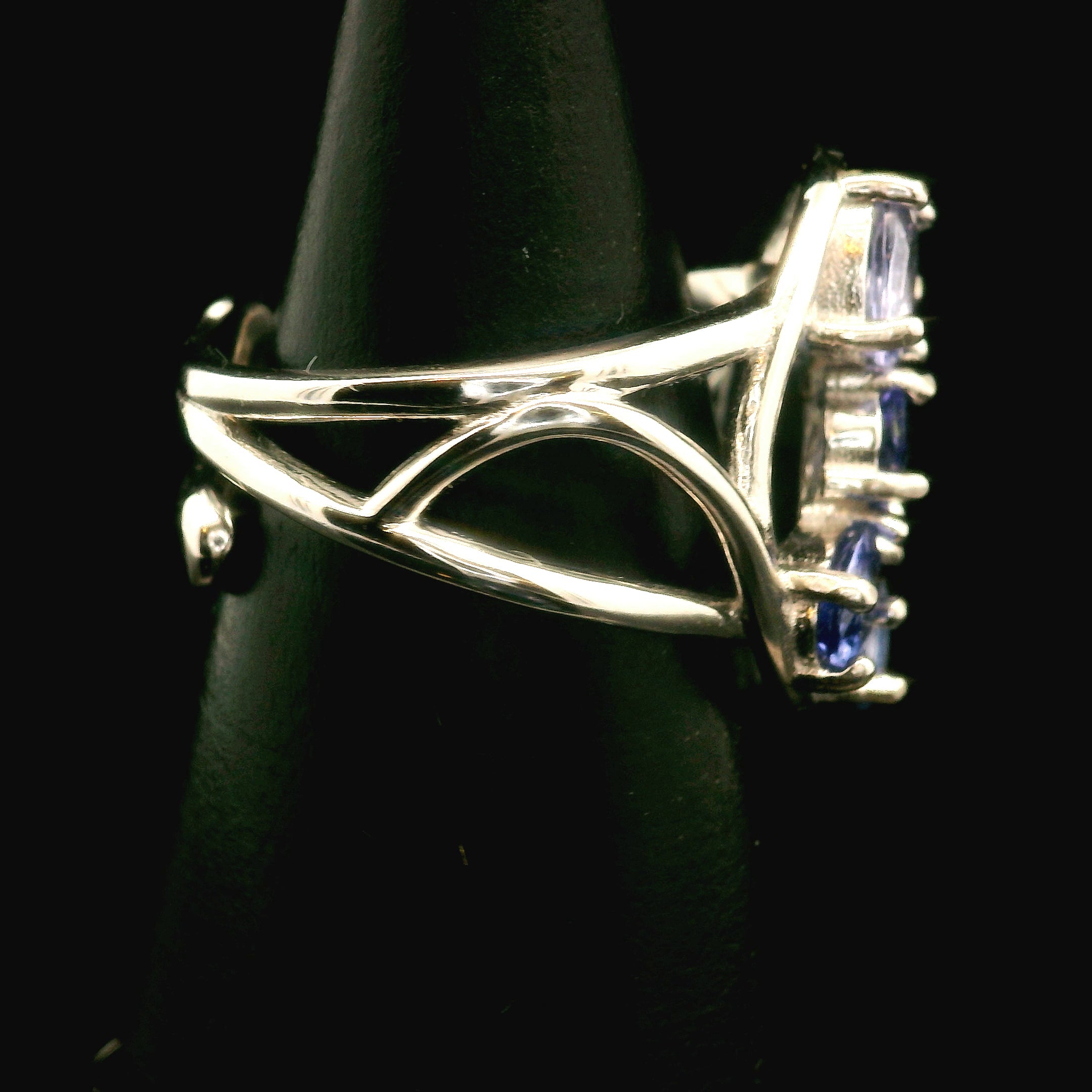 Tanzanite Constellation Cuff Ring .925 Silver for Elevating your Consciousness