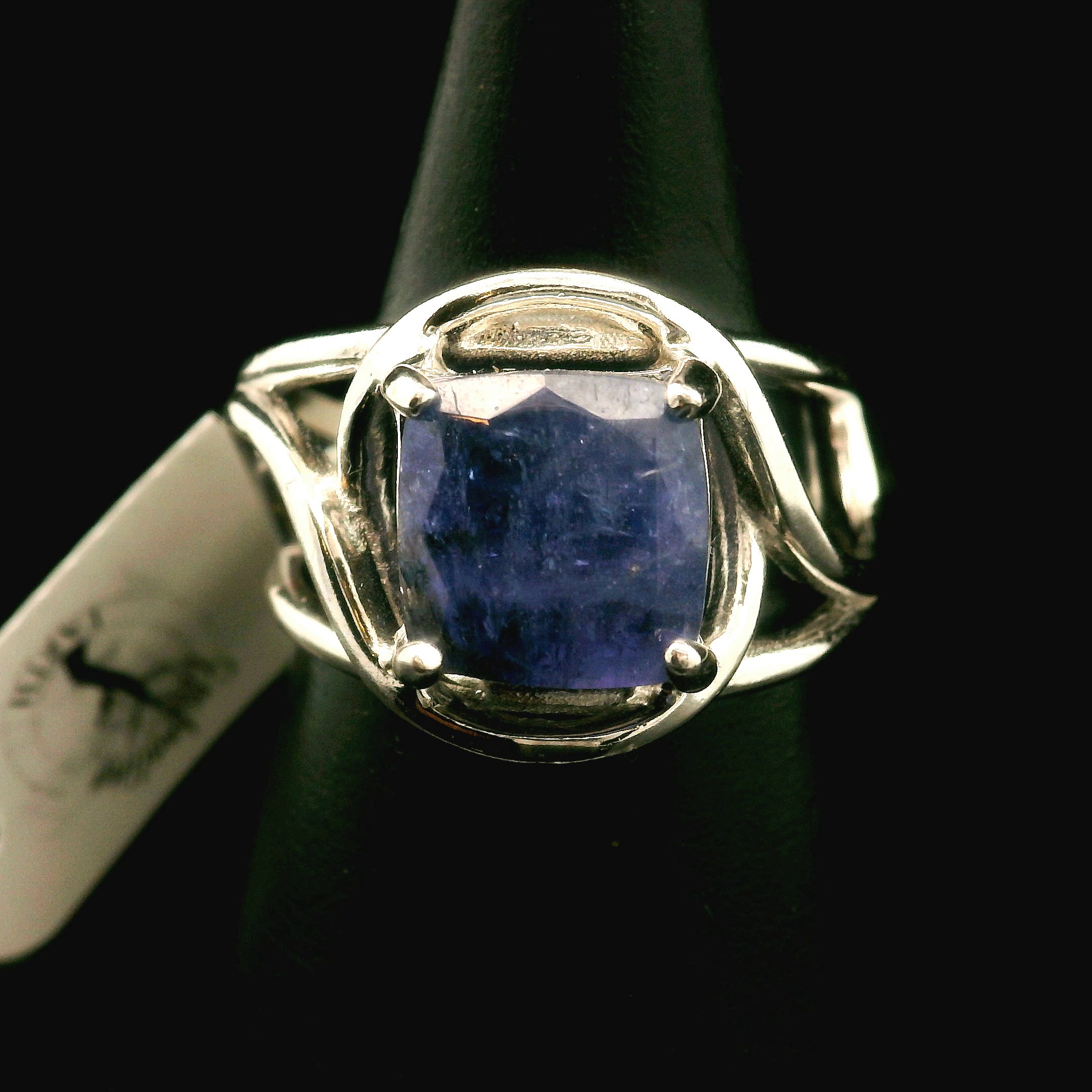 Tanzanite Faceted Cuff Ring .925 Silver for Elevating your Consciousness