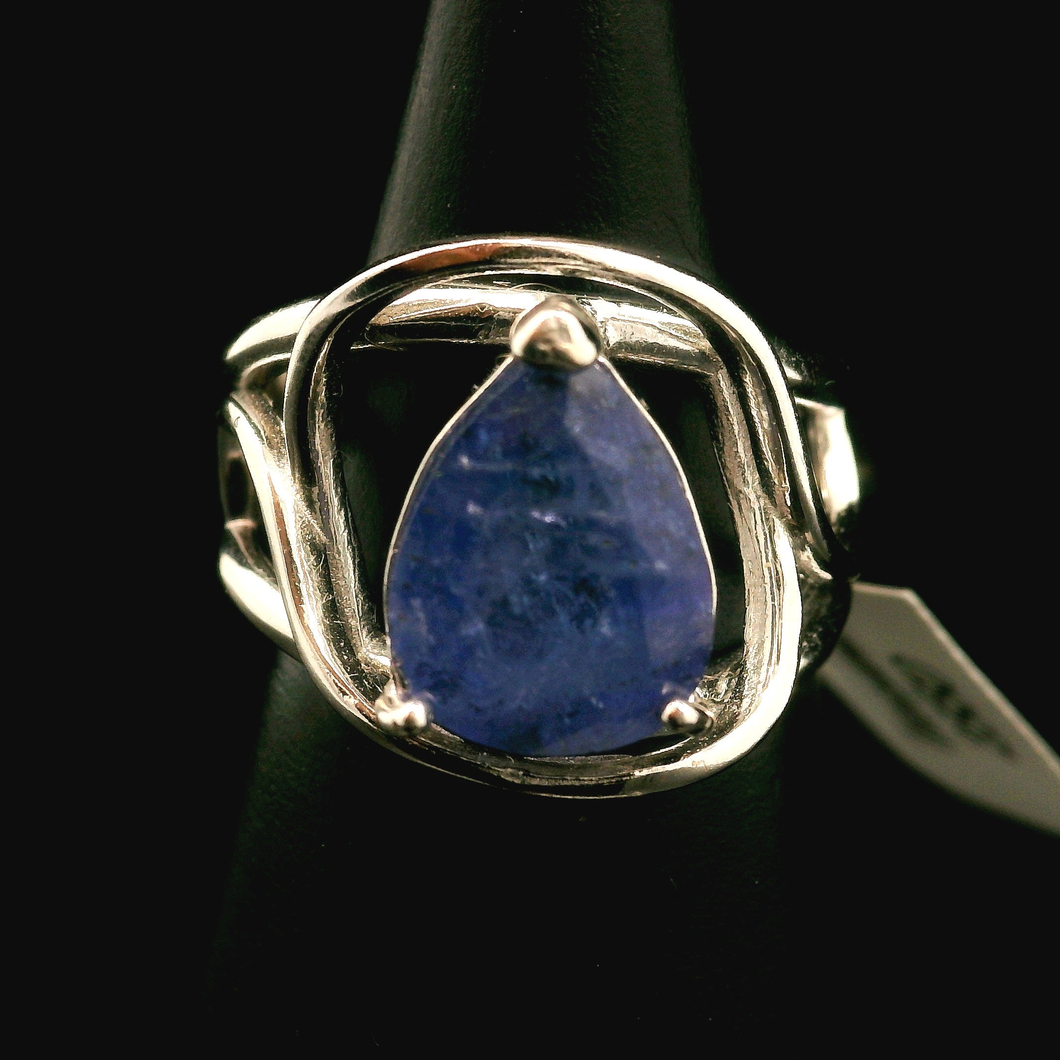 Tanzanite Faceted Cuff Ring .925 Silver for Elevating your Consciousness