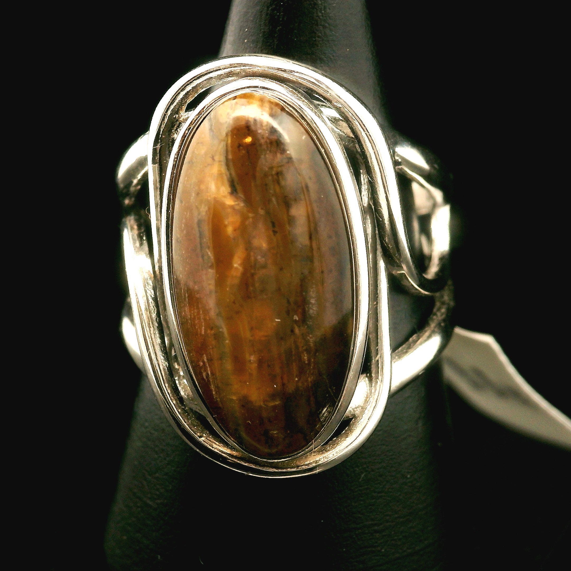 Arizona Pietersite Cuff Ring .925 Silver for Intuition, Transformation and Willpower