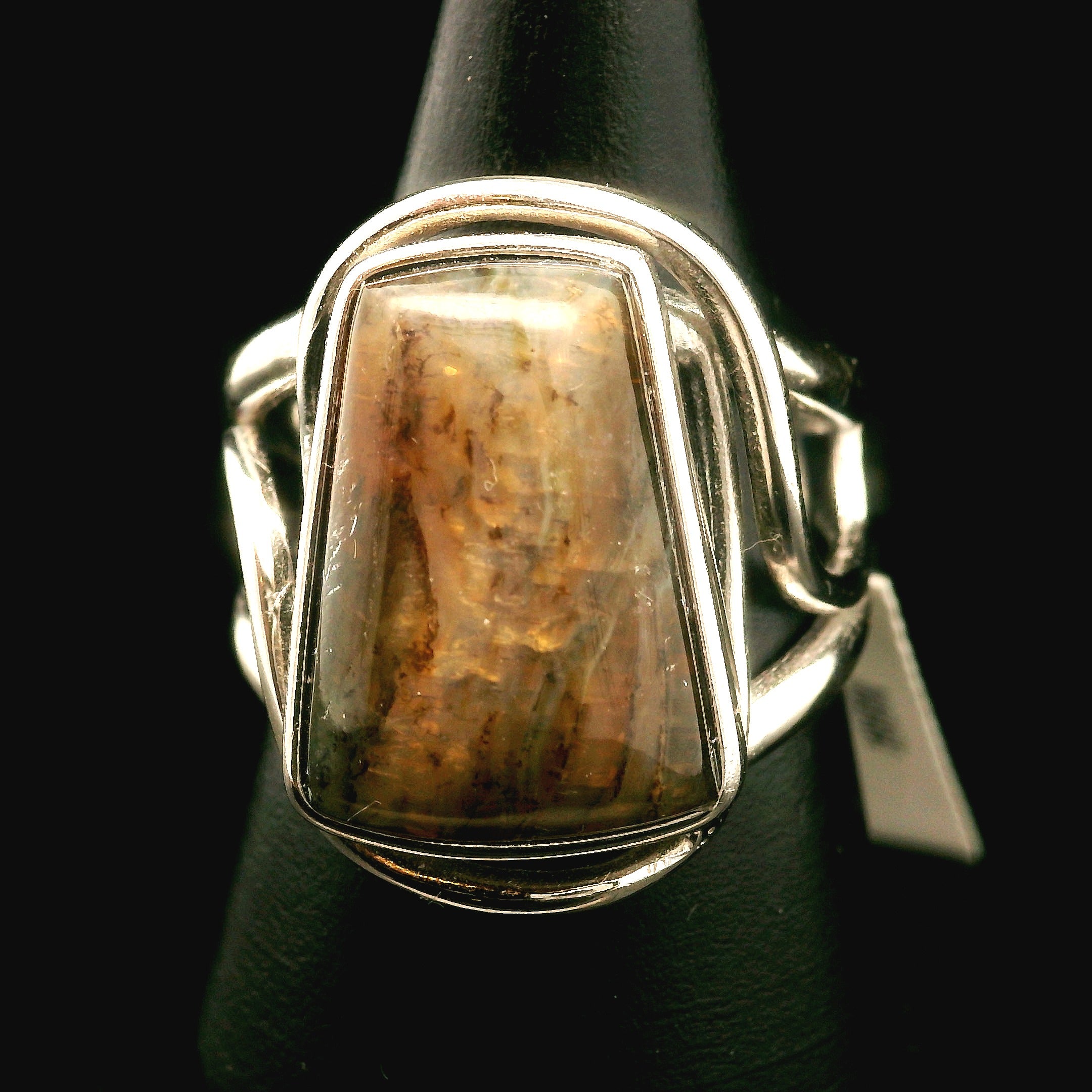 Arizona Pietersite Cuff Ring .925 Silver for Intuition, Transformation and Willpower