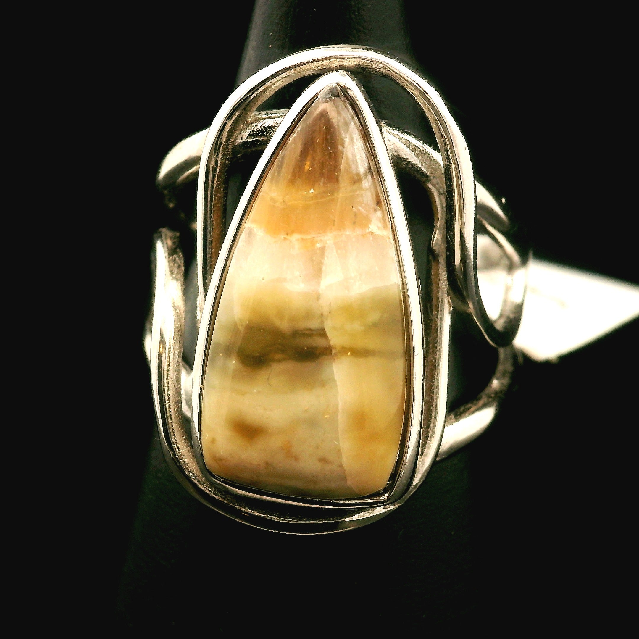 Arizona Pietersite Cuff Ring .925 Silver for Intuition, Transformation and Willpower