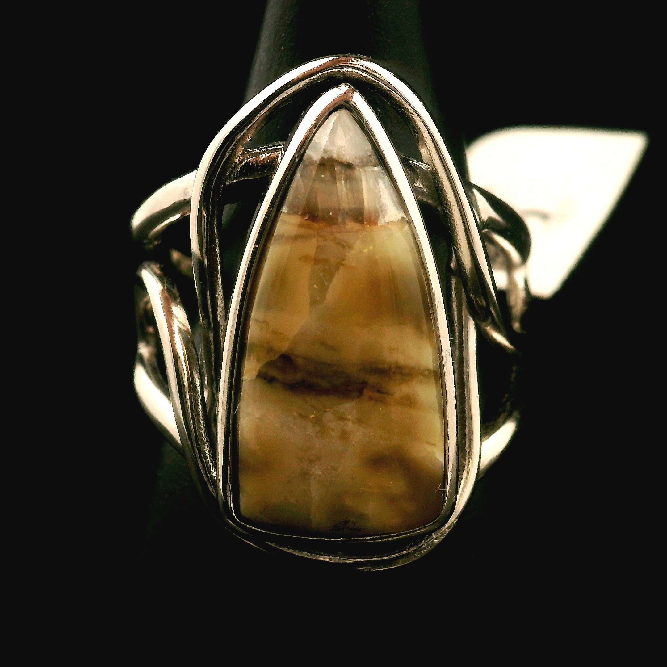 Arizona Pietersite Cuff Ring .925 Silver for Intuition, Transformation and Willpower