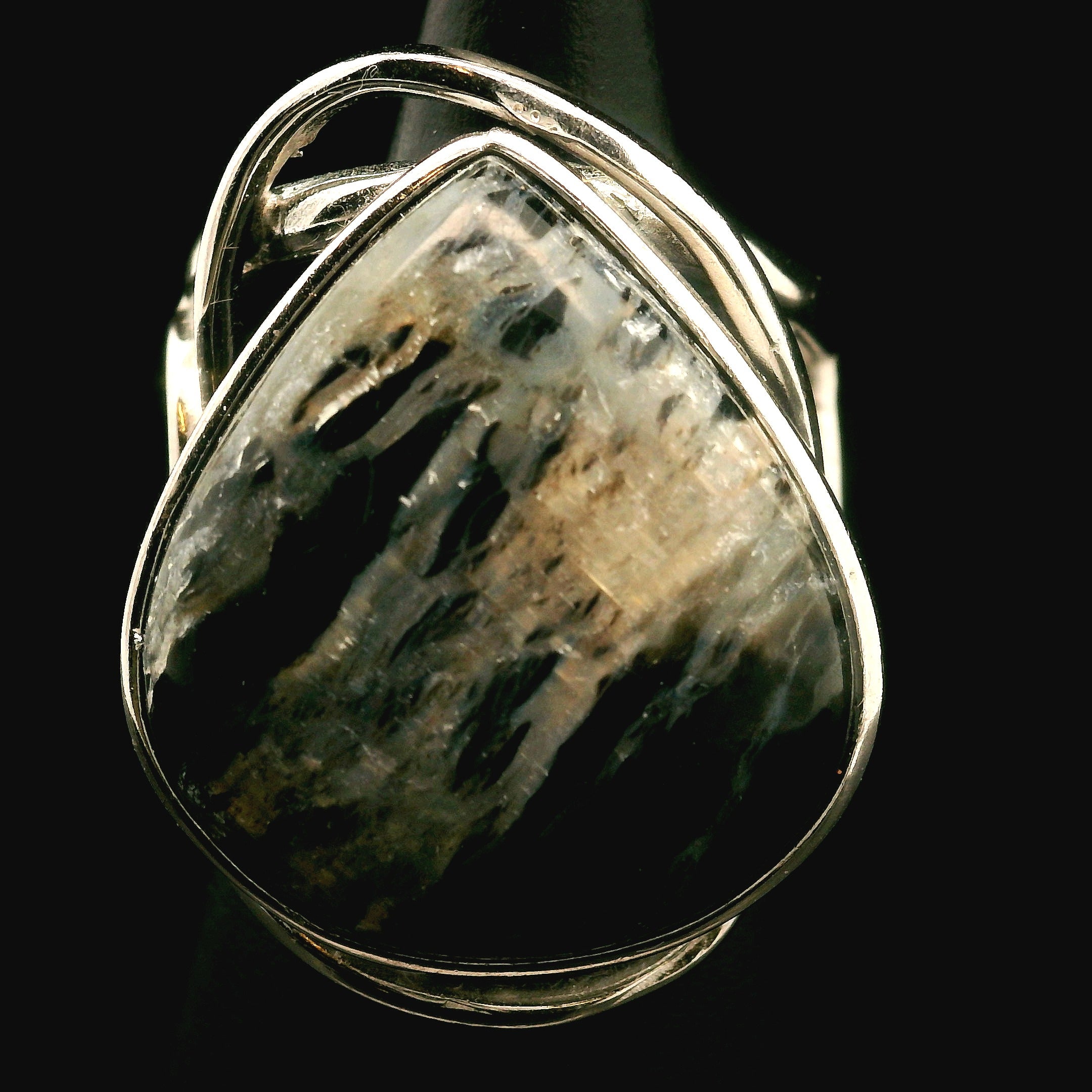 Arizona Pietersite Cuff Ring .925 Silver for Intuition, Transformation and Willpower