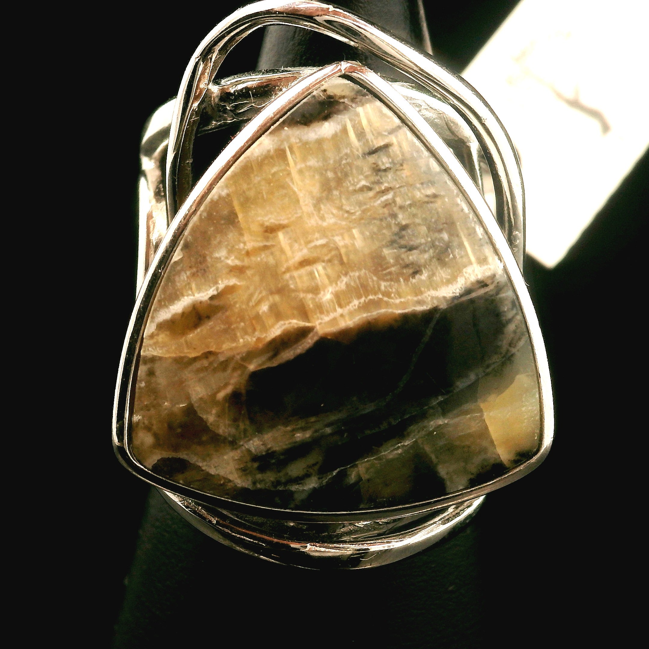Arizona Pietersite Cuff Ring .925 Silver for Intuition, Transformation and Willpower
