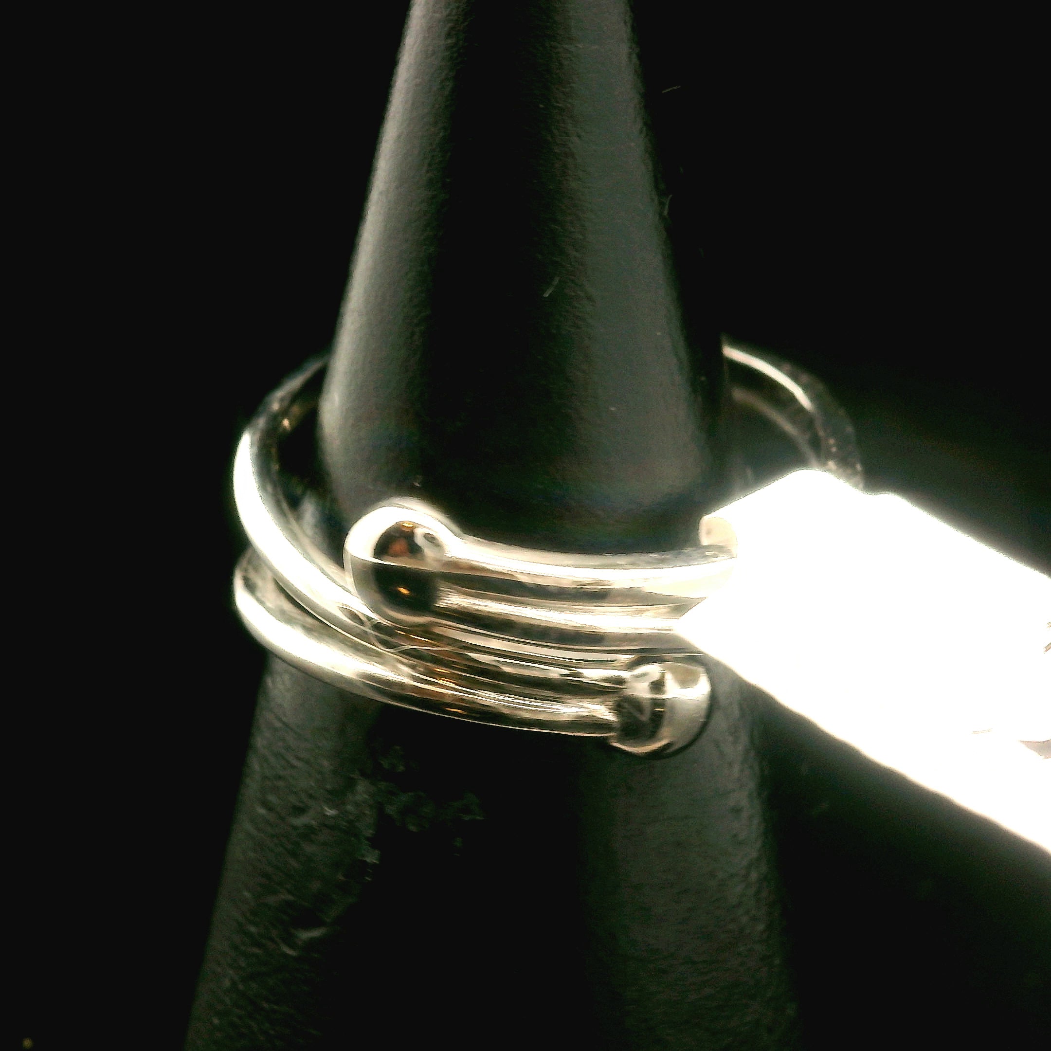 Smoky Quartz Midi Adjustable Finger Cuff Ring .925 Silver for Energy Cleansing, Manifestation and Protection