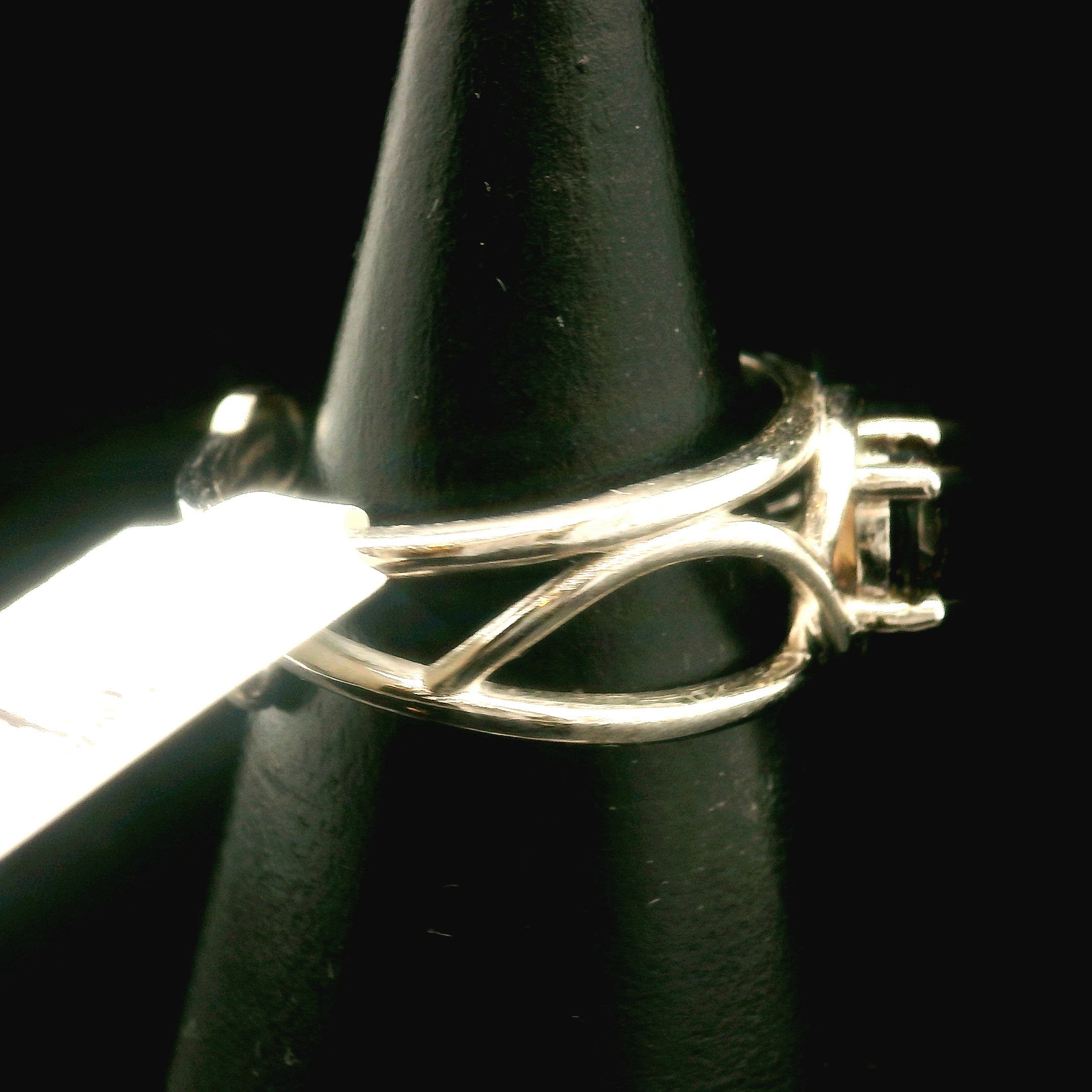 Smoky Quartz Midi Adjustable Finger Cuff Ring .925 Silver for Energy Cleansing, Manifestation and Protection