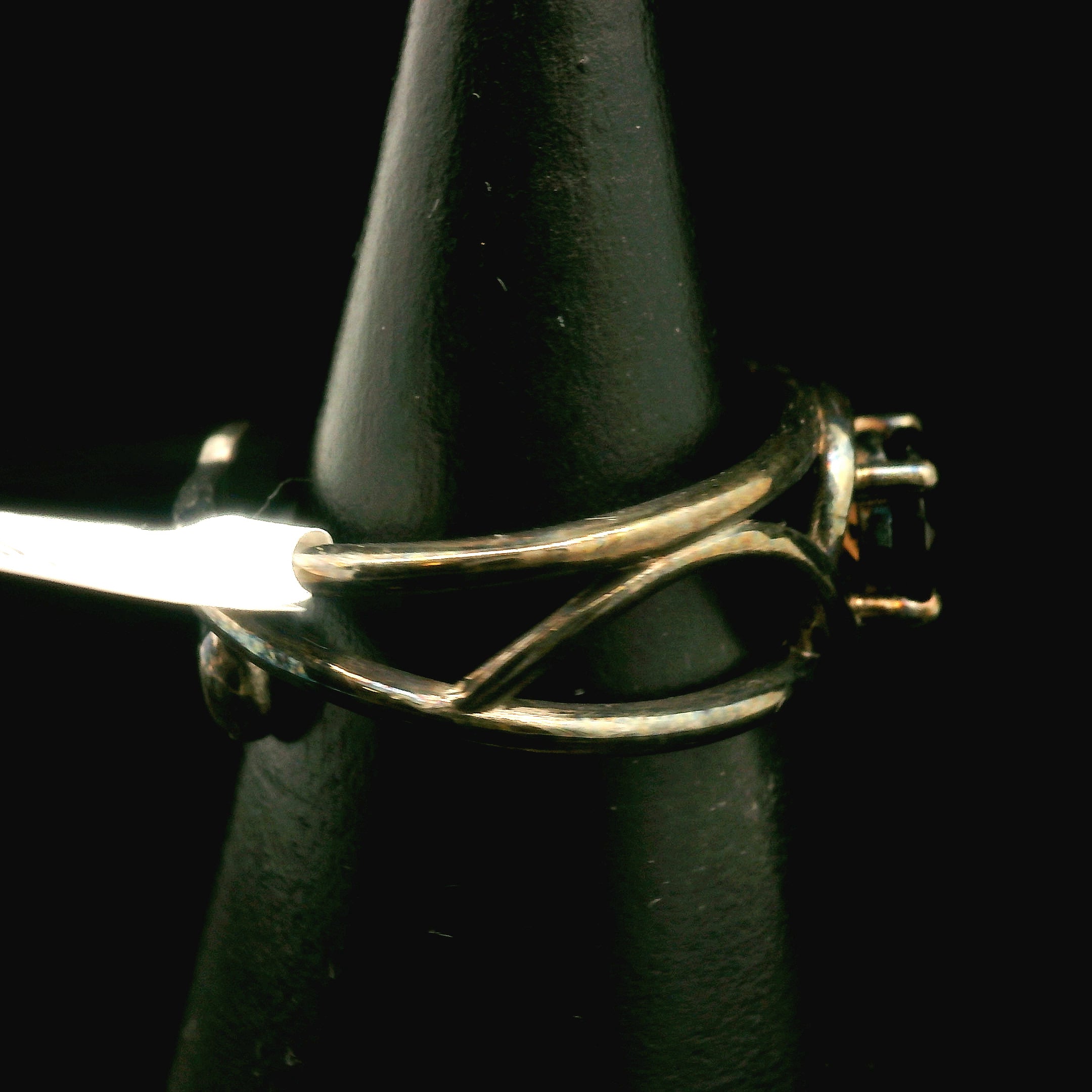 Smoky Quartz Midi Adjustable Finger Cuff Ring .925 Silver for Energy Cleansing, Manifestation and Protection