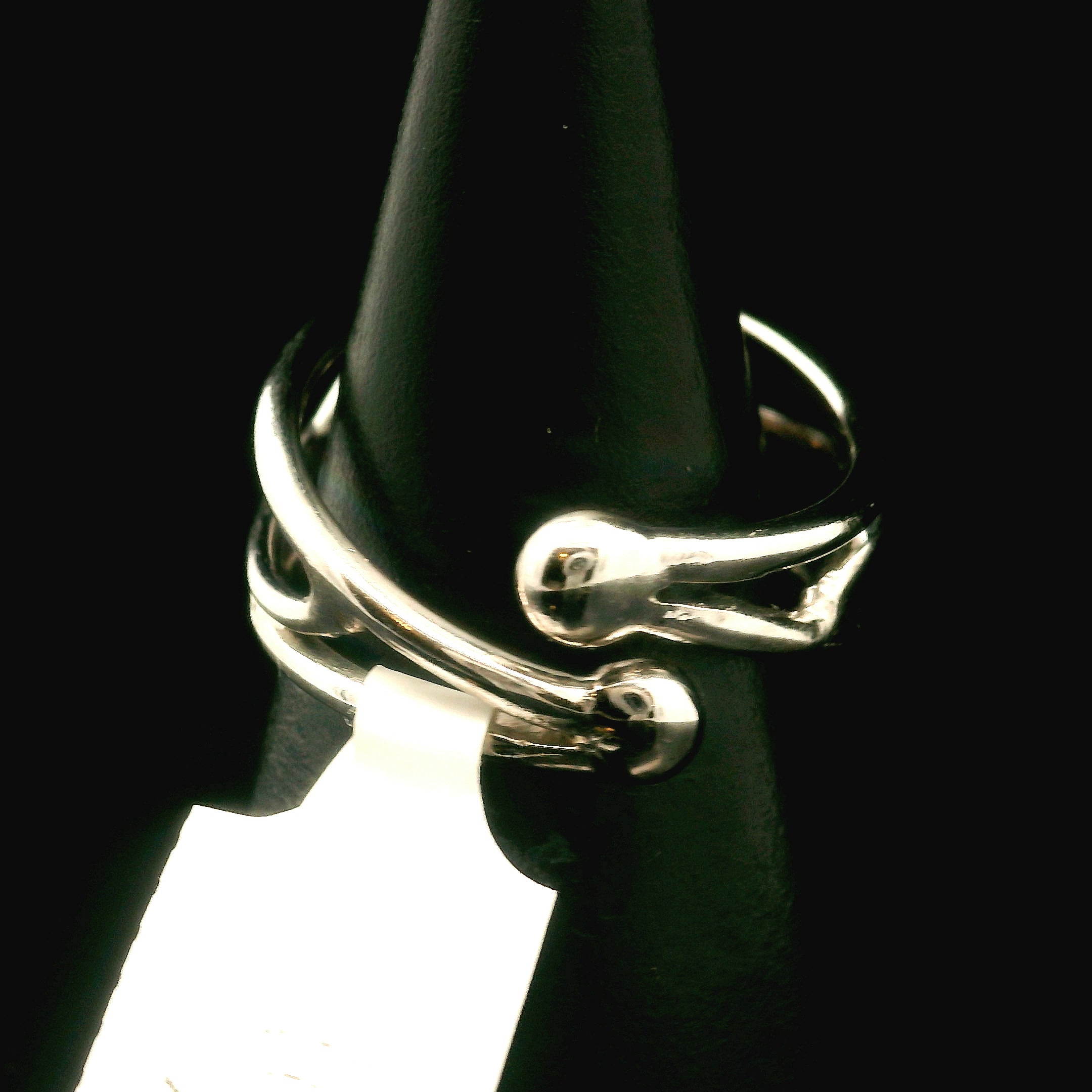 Red Moissanite Cuff Ring, Adjustable Ring .925 Silver for Enlightenment, Inner Peace & Spiritual Transformation