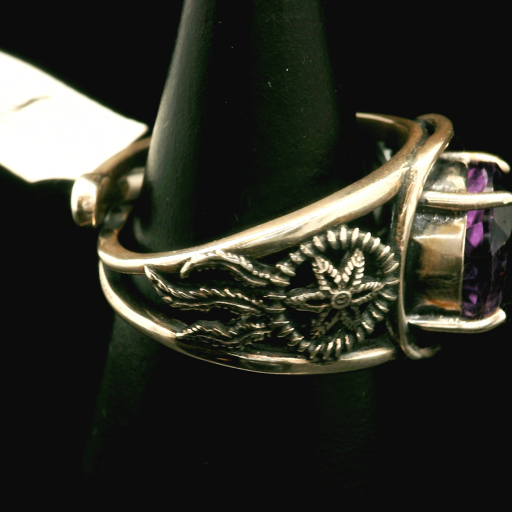 Dream Catcher Cuff Ring 925 Silver for Courage, Rebirth and Transformation
