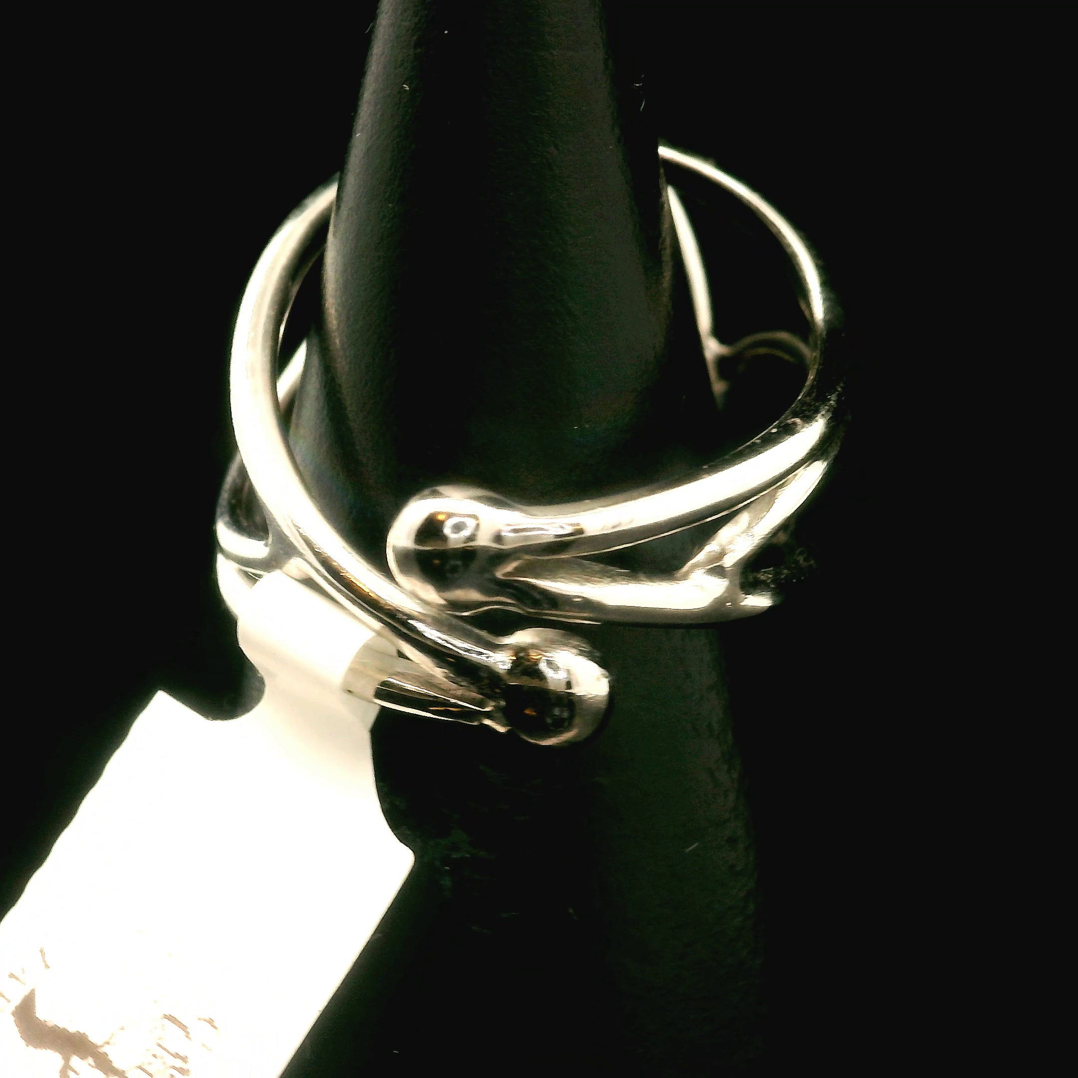 Ceruleite Midi Cuff Ring .925 Silver for Intuition, Transformation and Willpower