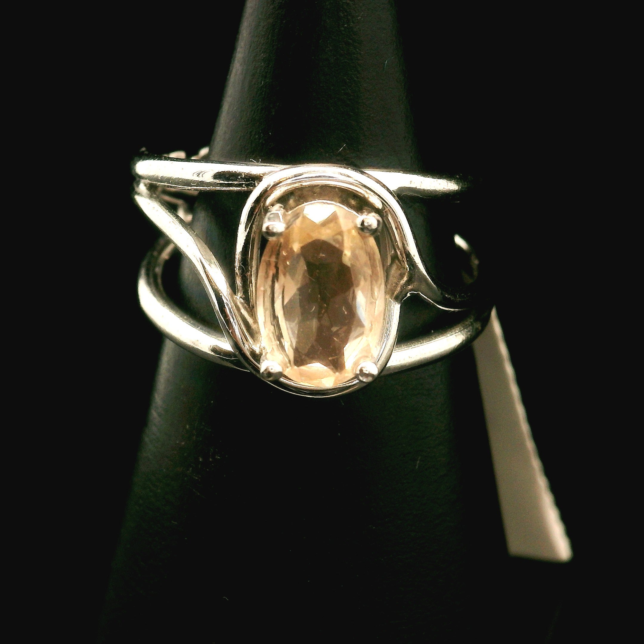 Oregon Sunstone Cuff Ring .925 Silver for Confidence and Strength