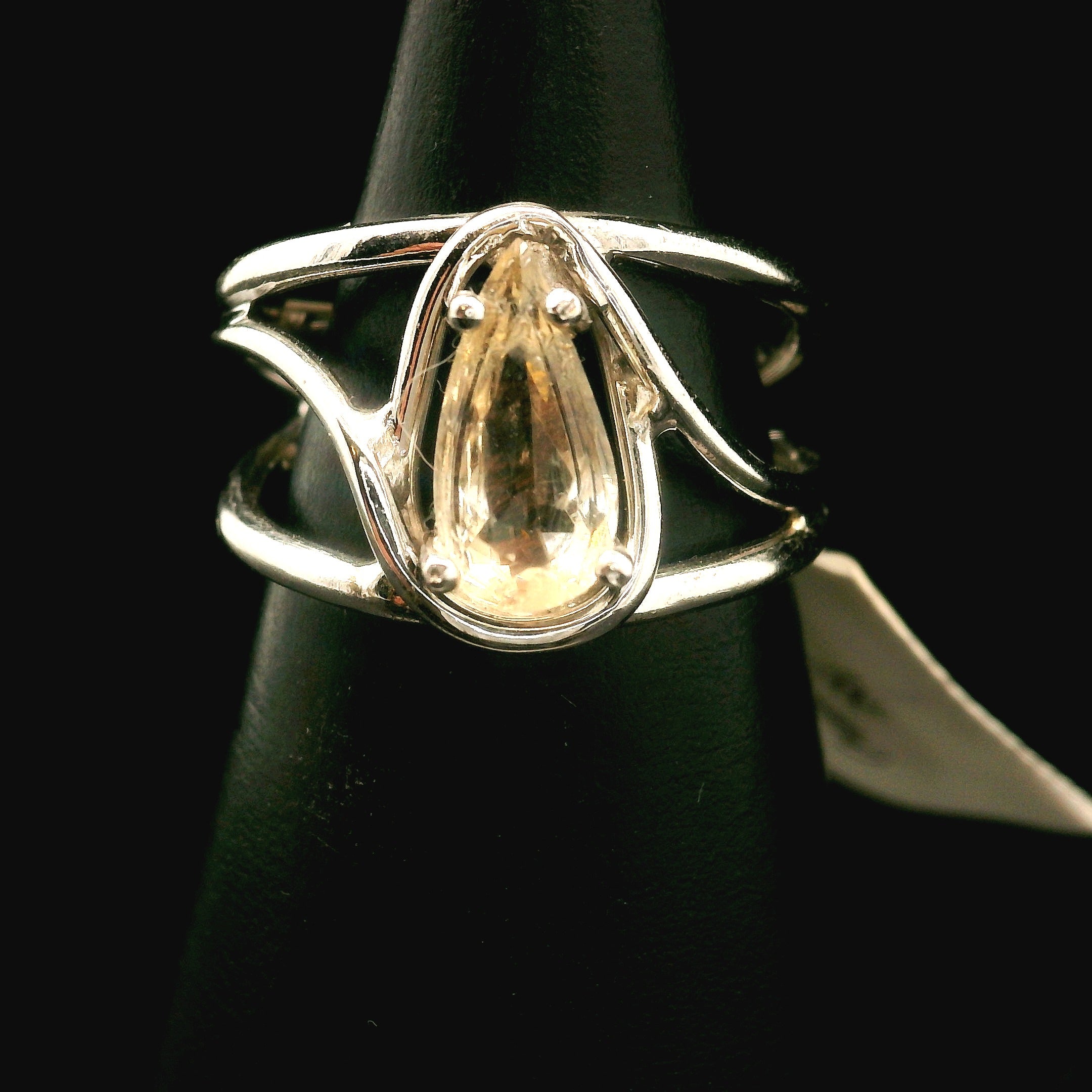 Oregon Sunstone Cuff Ring .925 Silver for Confidence and Strength
