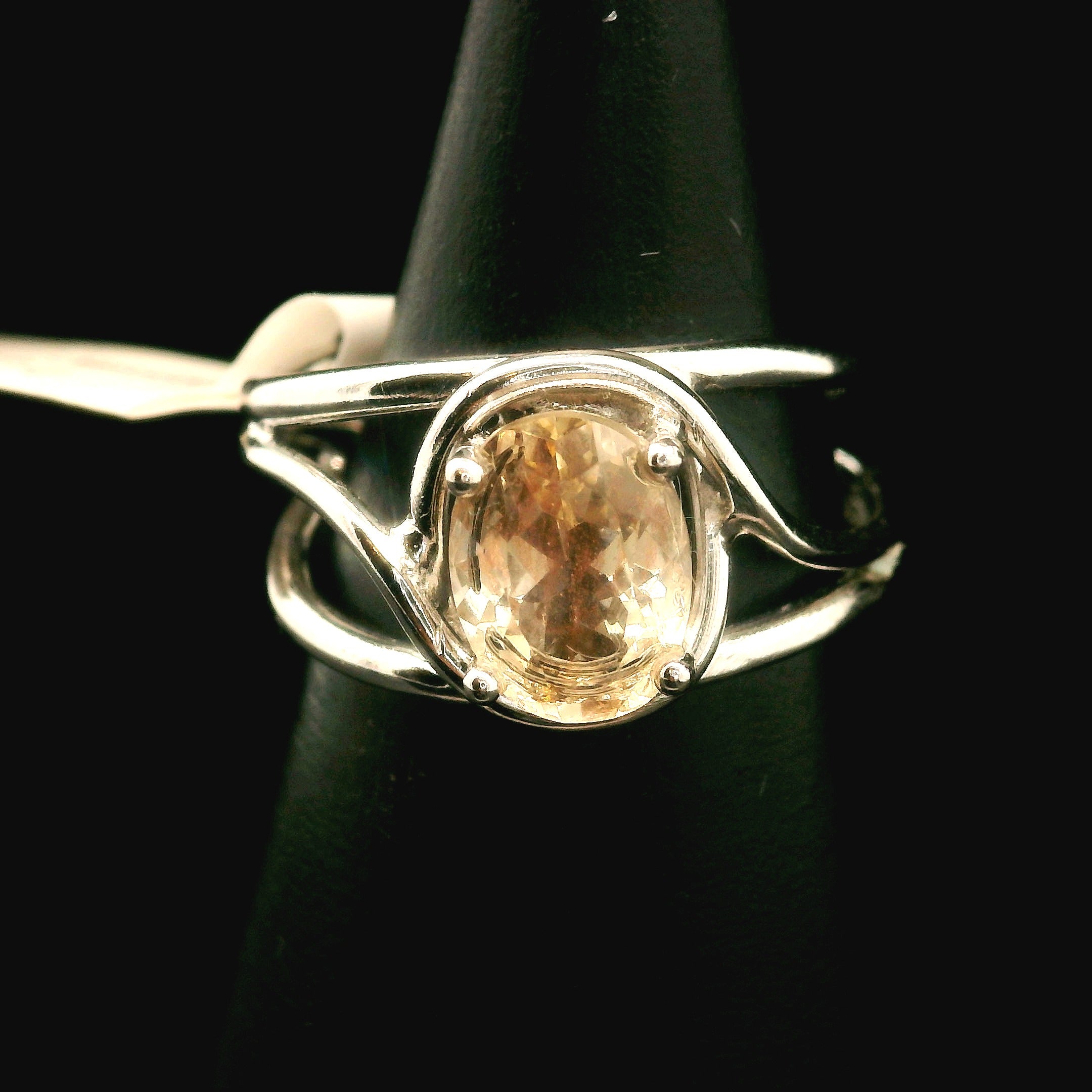 Oregon Sunstone Cuff Ring .925 Silver for Confidence and Strength