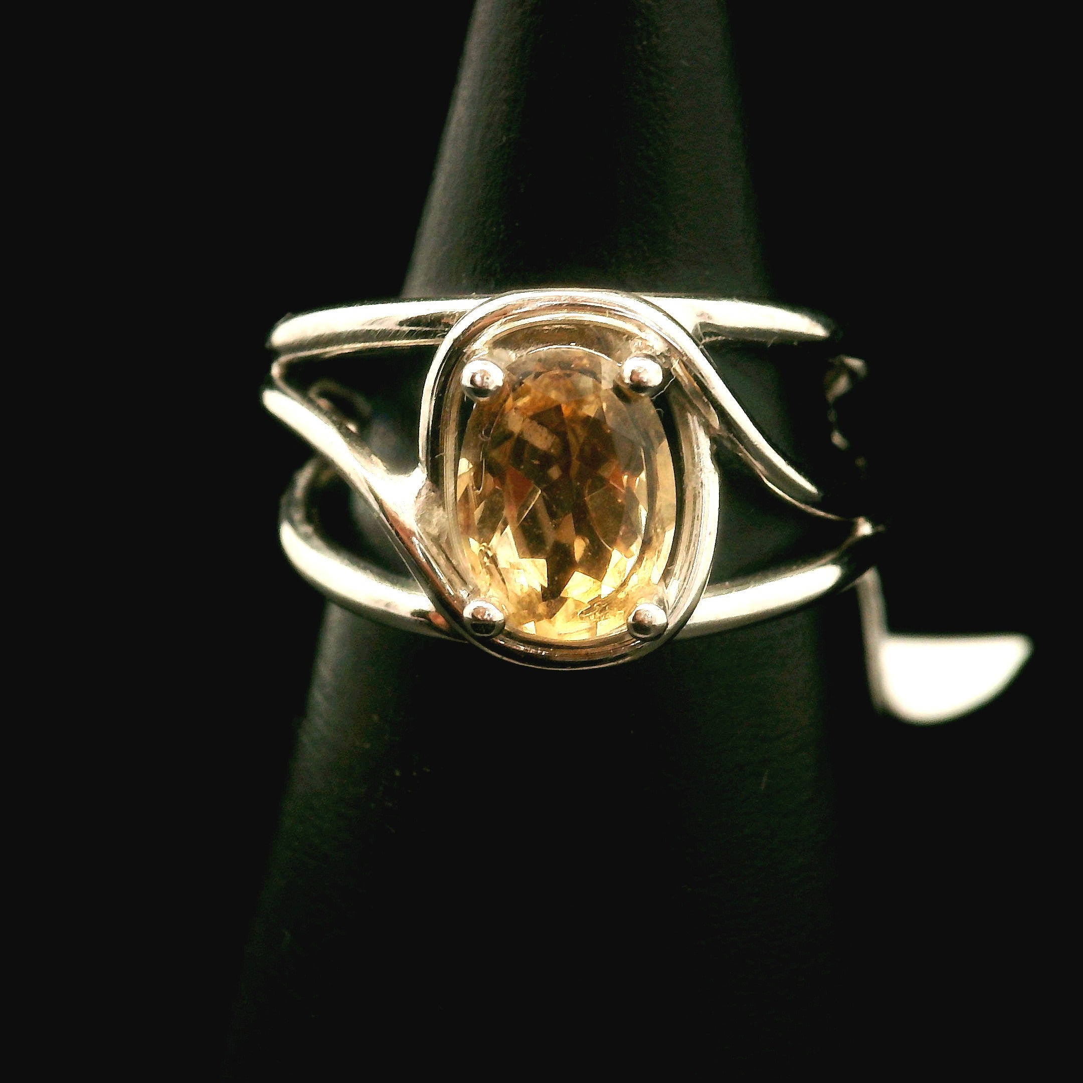 Oregon Sunstone Cuff Ring .925 Silver for Confidence and Strength